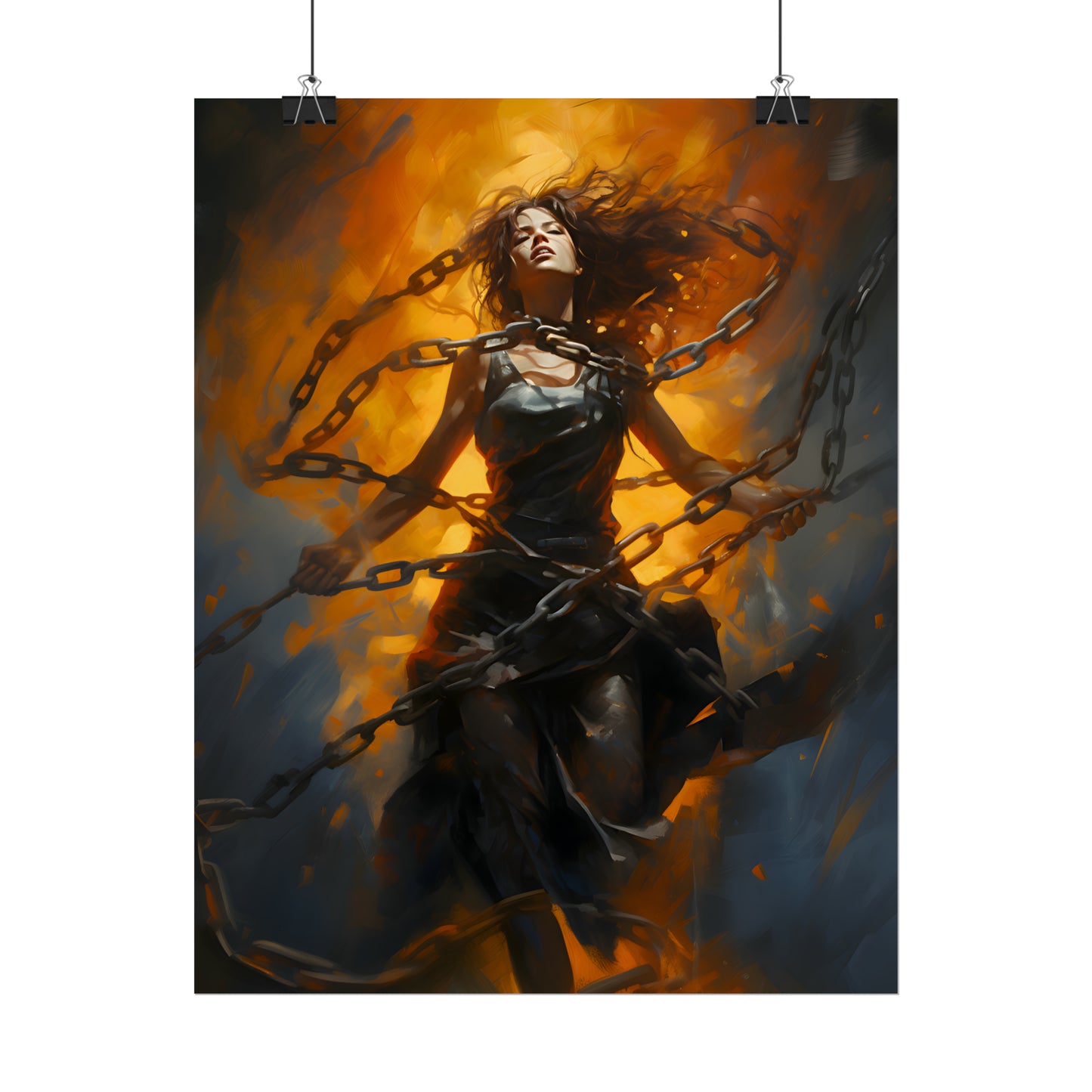 Breaking Free Art Print, Empowerment Wall Art, Female Strength Poster, Feminine Gift, Independence Oil Painting, Powerful Home Decor, Self Love Piece