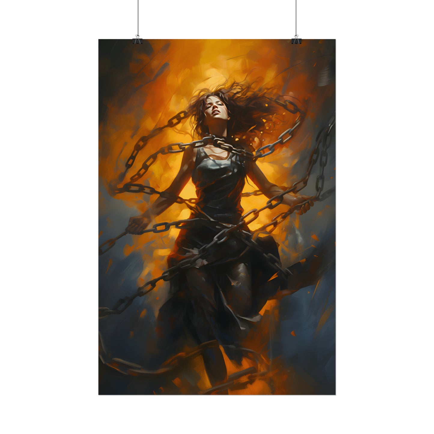 Breaking Free Art Print, Empowerment Wall Art, Female Strength Poster, Feminine Gift, Independence Oil Painting, Powerful Home Decor, Self Love Piece