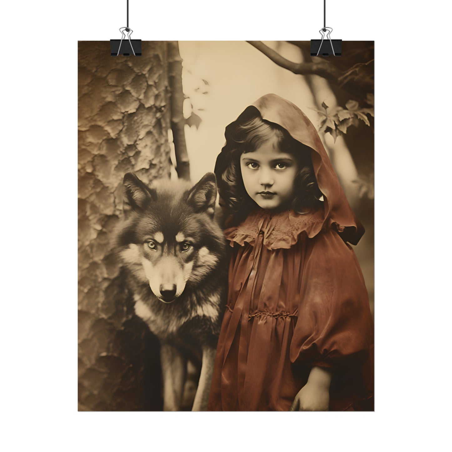 Little Red Riding Hood, Red Riding Hood Poster, Fairy Tale Art Print, Vintage Art Print, Vintage Photography Print, Fairy Tale Poster