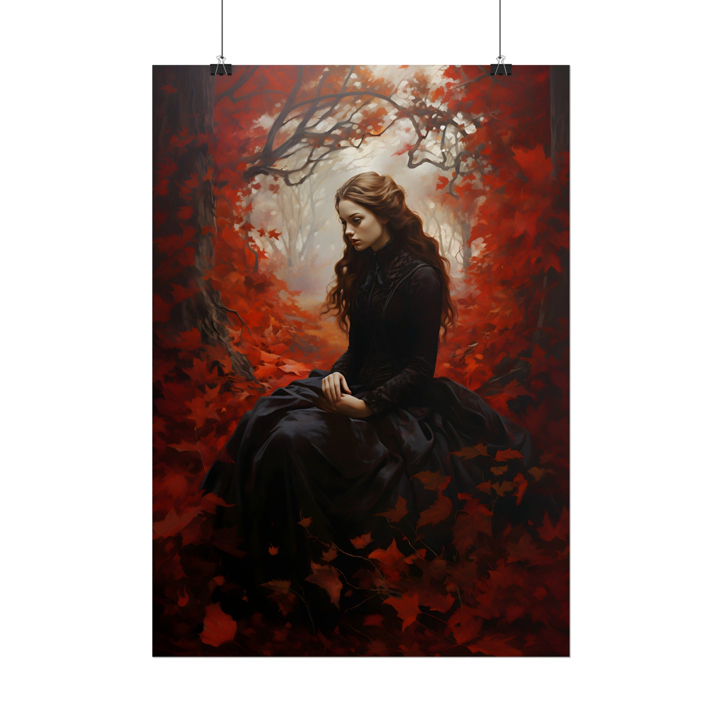 Autumn Reverie, Autumnal Art, Goth Wall Art, Gothic Gift, Fall Art Print, Autumn Poster, Goth Home Decor, Dark Academia