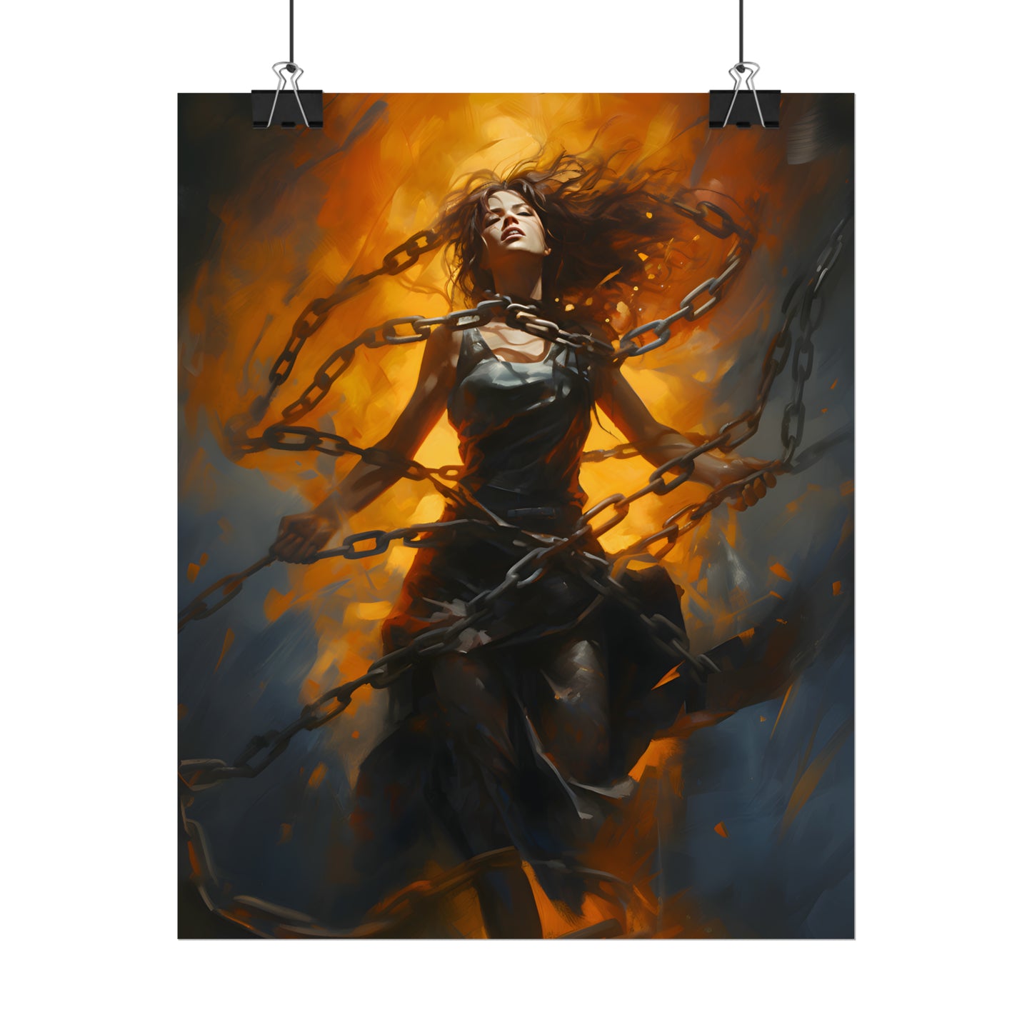 Breaking Free Art Print, Empowerment Wall Art, Female Strength Poster, Feminine Gift, Independence Oil Painting, Powerful Home Decor, Self Love Piece