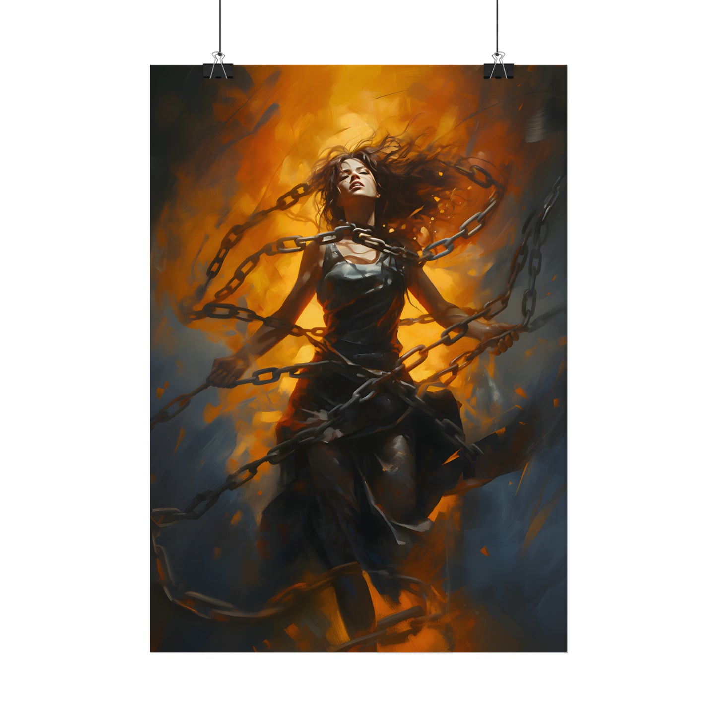 Breaking Free Art Print, Empowerment Wall Art, Female Strength Poster, Feminine Gift, Independence Oil Painting, Powerful Home Decor, Self Love Piece