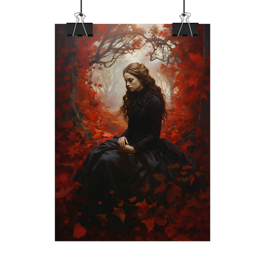 Autumn Reverie, Autumnal Art, Goth Wall Art, Gothic Gift, Fall Art Print, Autumn Poster, Goth Home Decor, Dark Academia