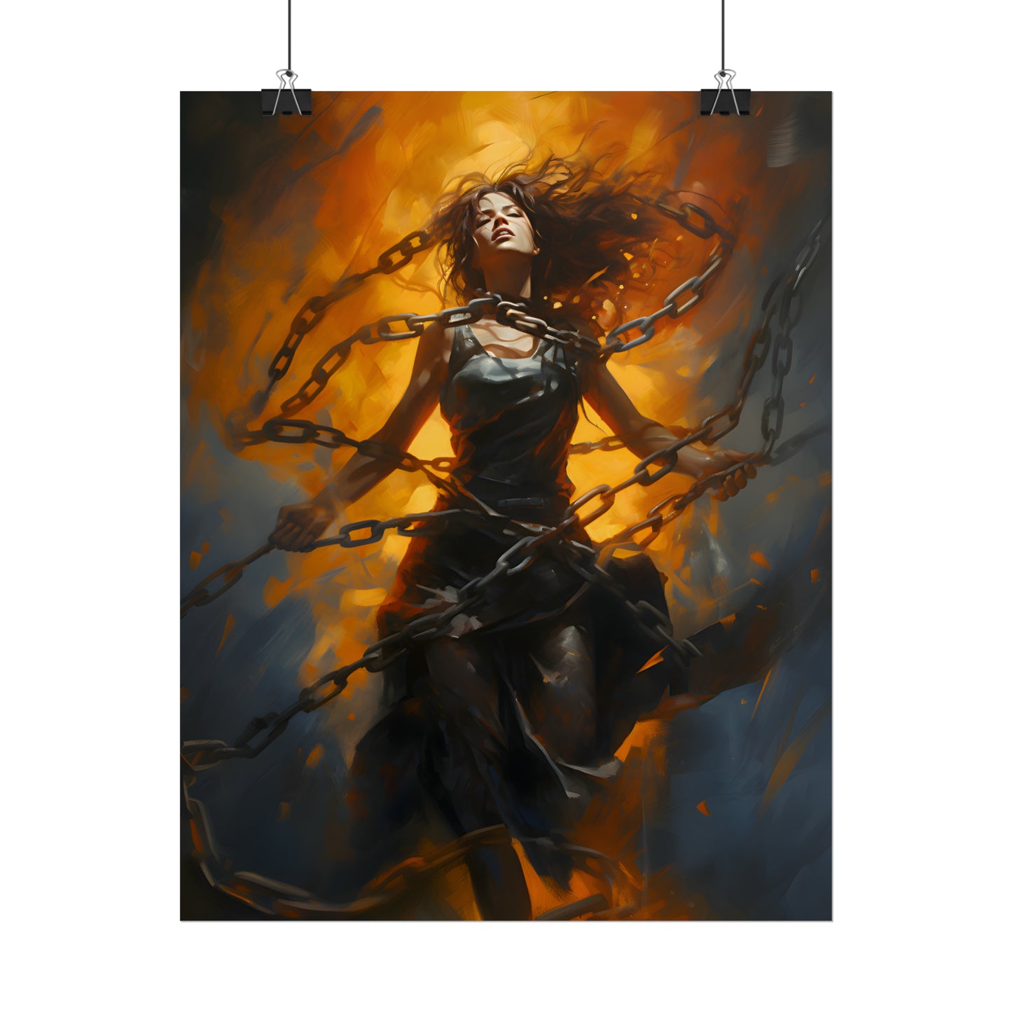 Breaking Free Art Print, Empowerment Wall Art, Female Strength Poster, Feminine Gift, Independence Oil Painting, Powerful Home Decor, Self Love Piece
