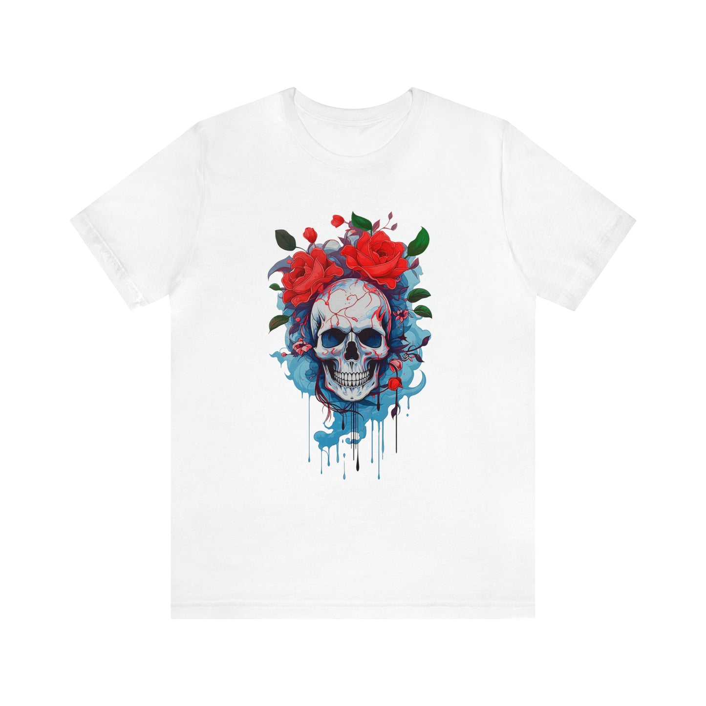 Men's T-Shirt Watercolour skull, Skull T-shirt, tattoo t-shirt, skulls and roses