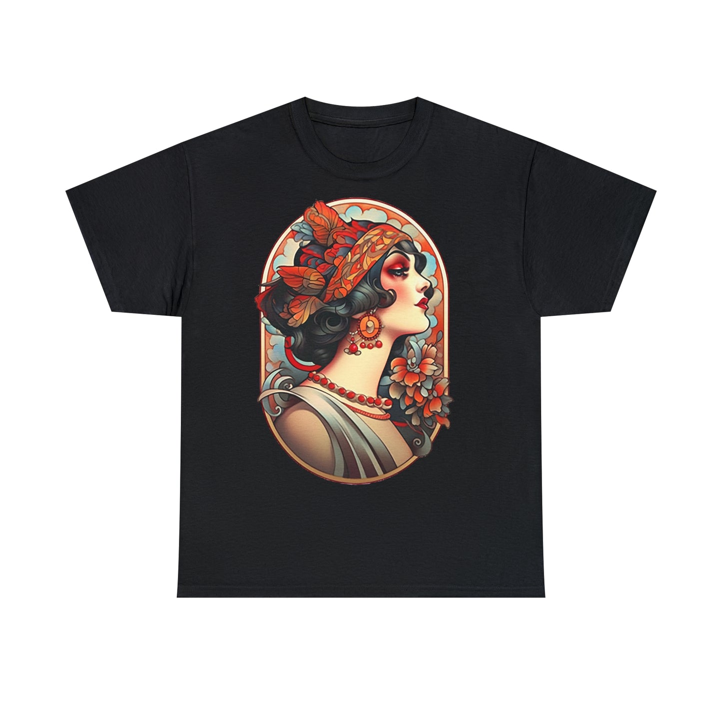 Men's Tattoo T-Shirt Traditional Style Lady