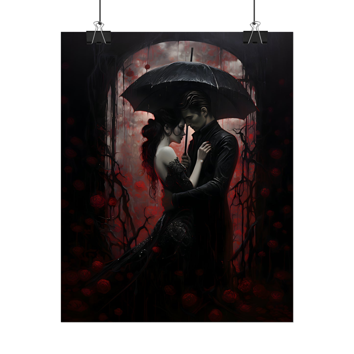 You Give Me Shelter, Gothic Romance Art, Valentines Day, Wall Art for Couples, Gothic Gift for, Dark Home Decor, Dark Academia