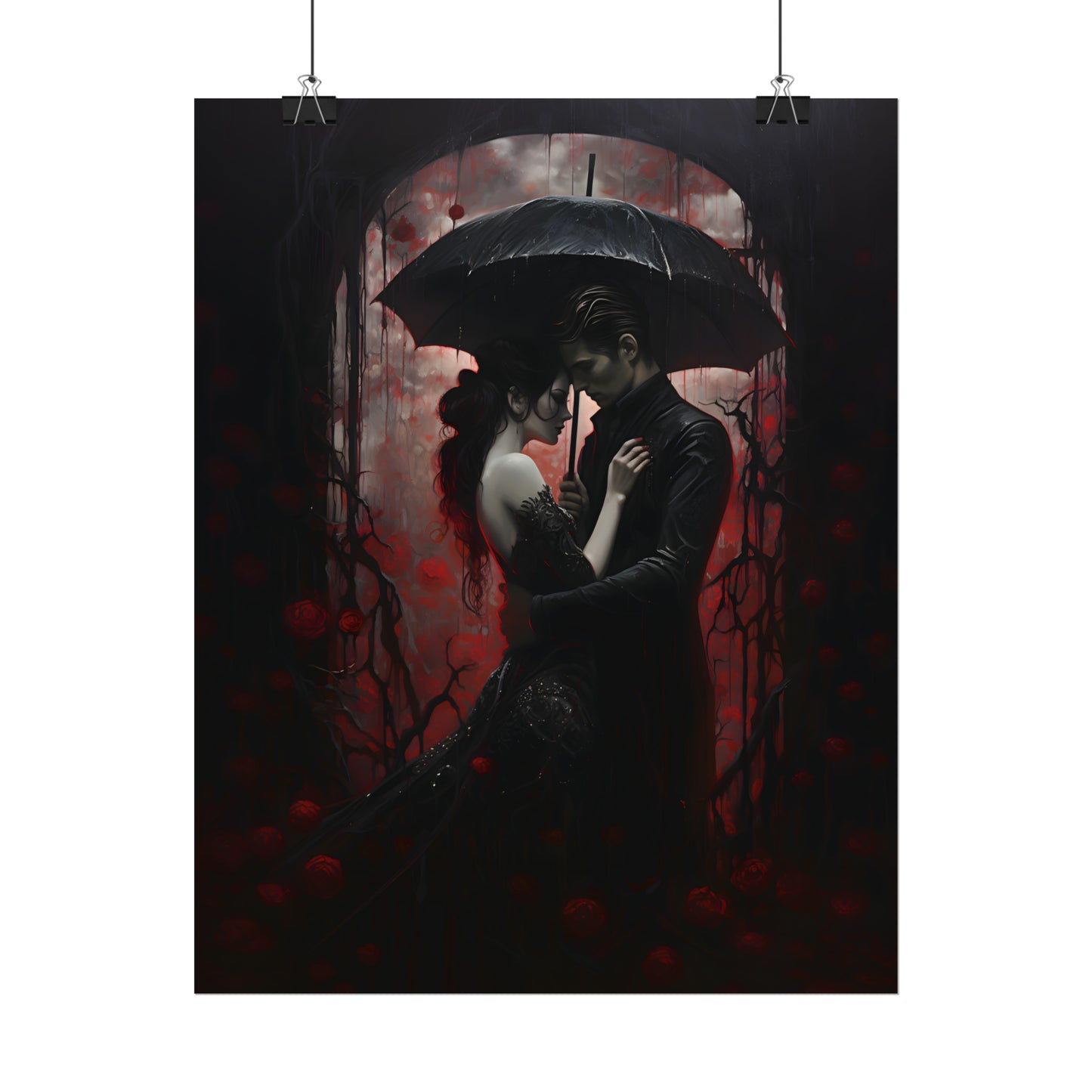 You Give Me Shelter, Gothic Romance Art, Valentines Day, Wall Art for Couples, Gothic Gift for, Dark Home Decor, Dark Academia