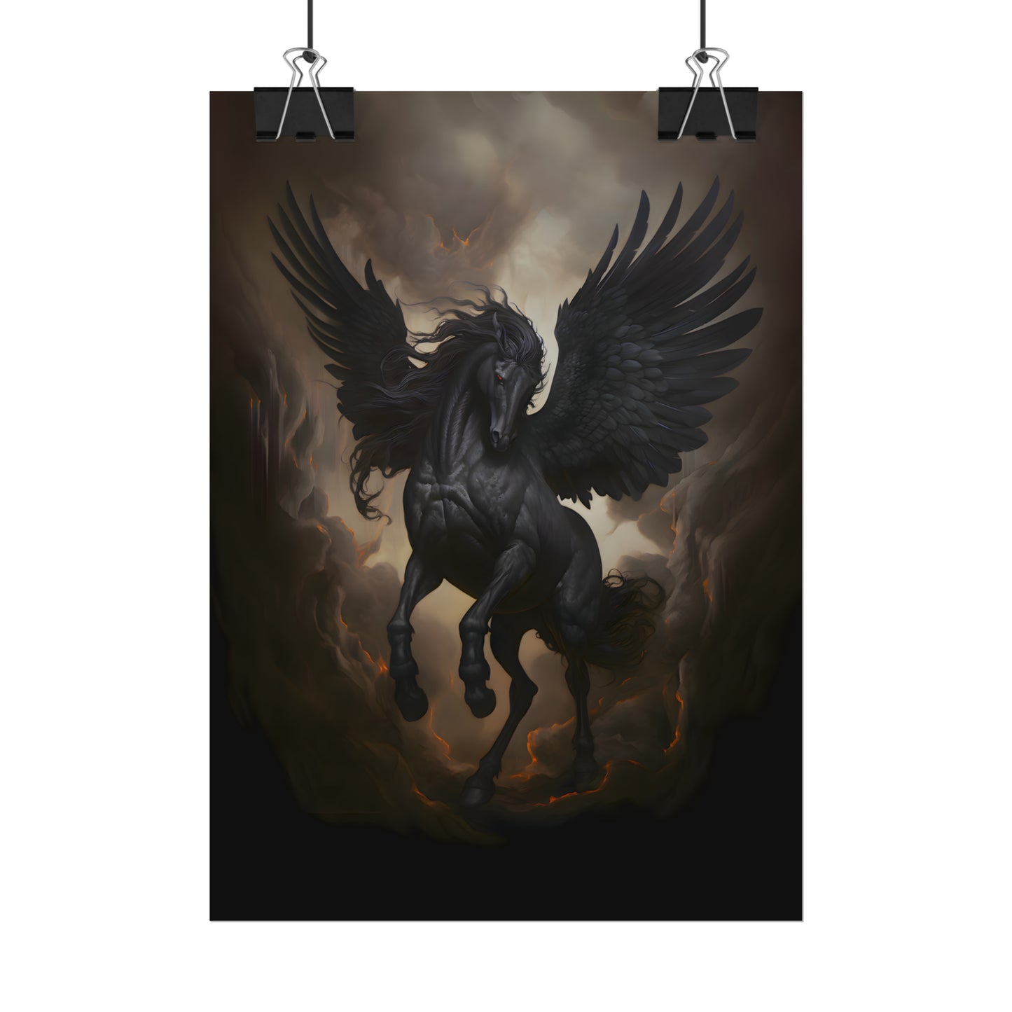 Dark Pegasus, Greek Mythology Art, Winged Horse, Dark Fantasy Poster, Dark Academia, Pegasus Wall Art