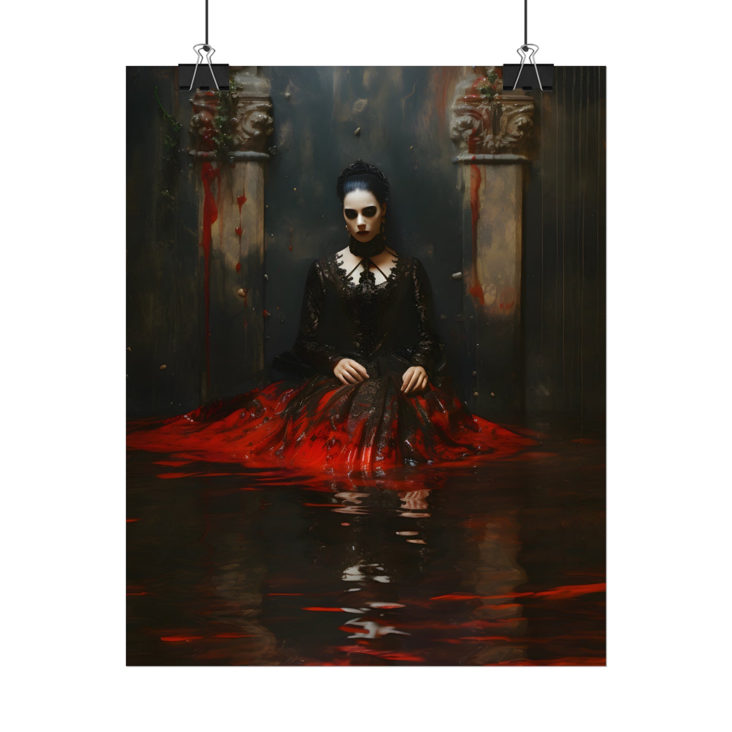 Countess Bathory, Elizabeth Portrait, Vampire Print, Bram Stoker Poster, Gothic Home Decor, Serial Killer Art