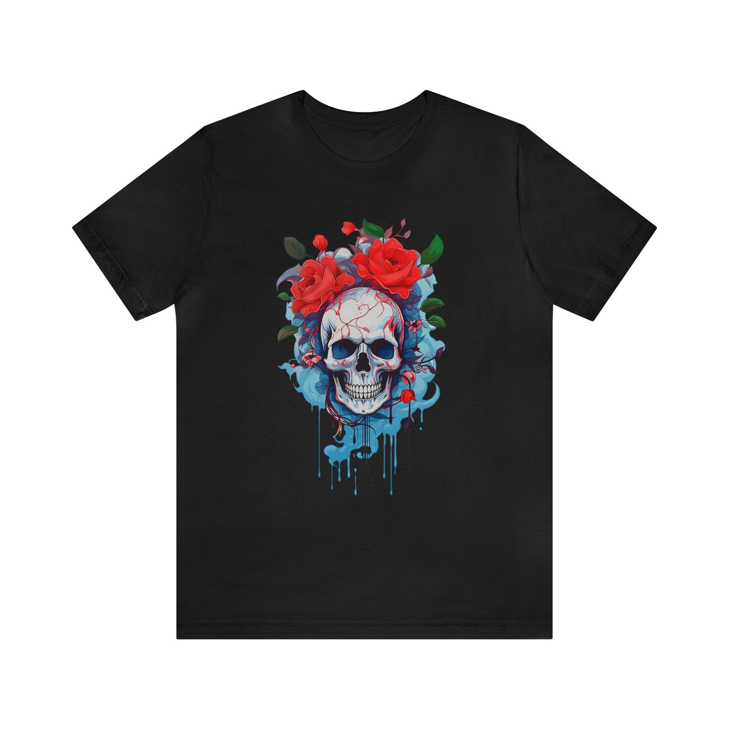 Men's T-Shirt Watercolour skull, Skull T-shirt, tattoo t-shirt, skulls and roses