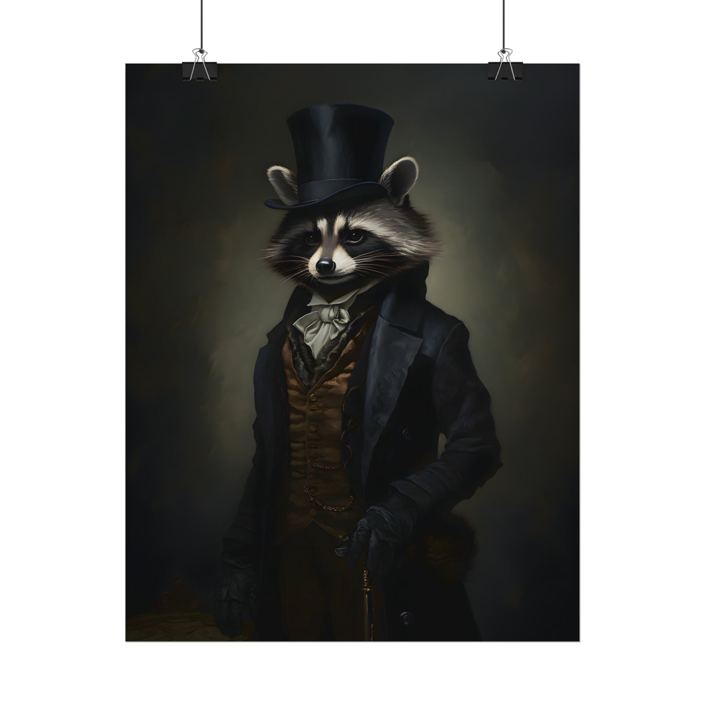 Mr Racoon, Animal in Clothes, Quirky Animal Art, Animal Portrait, Racoon Print, Victorian Racoon, Animal Wall Art