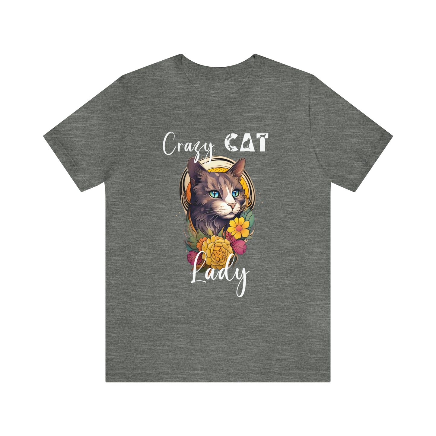 Women's T-Shirt, Crazy Cat Lady, Cat T-shirt, Funny T-Shirt, Gift For Women, Mom Gift, Mother's Day Gift, Cat Lover, Pet T-shirt,