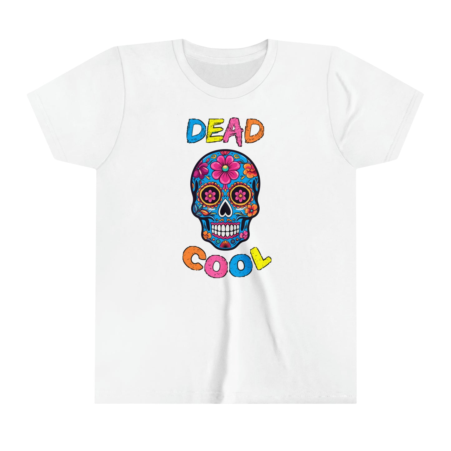 Kid's Short Sleeve T-Shirt Sugar Skull Dead Cool Design