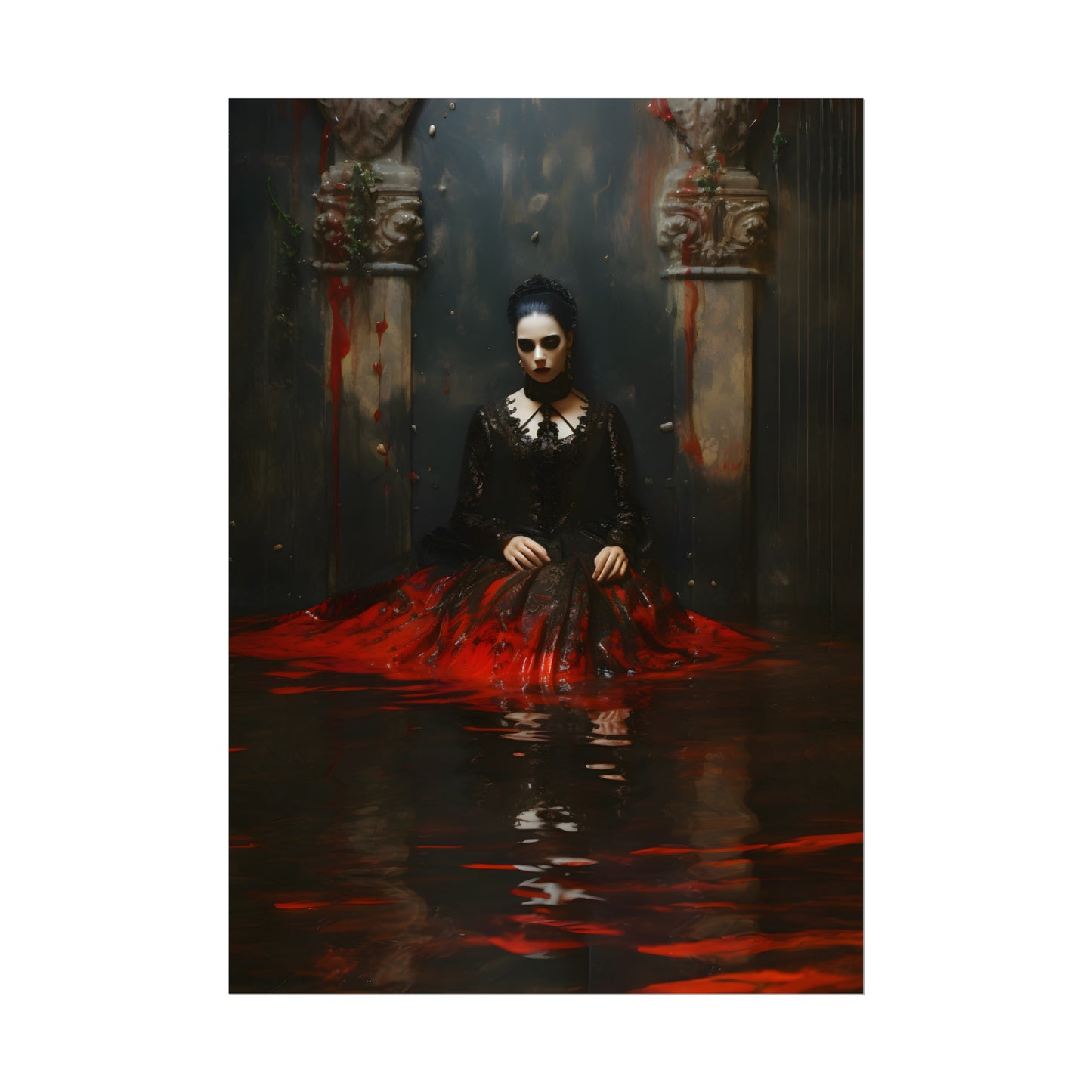 Countess Bathory, Elizabeth Portrait, Vampire Print, Bram Stoker Poster, Gothic Home Decor, Serial Killer Art