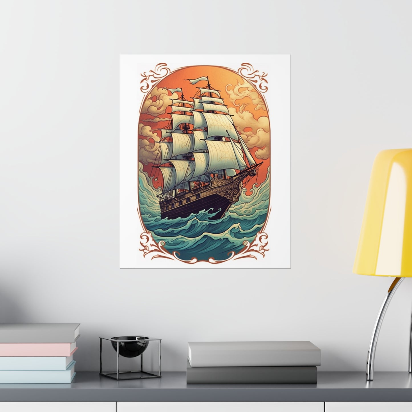 Vintage Ship Tattoo Poster