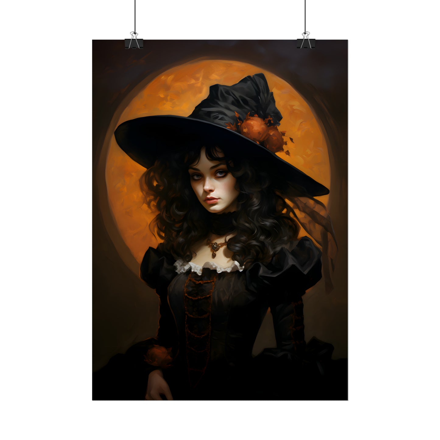 Victorian Witch, Gothic Witch Print, Dark Fantasy Poster, Halloween Decor, Goth Wall Art, Witch Art Print, Gothic Gift, Pagan Decor,