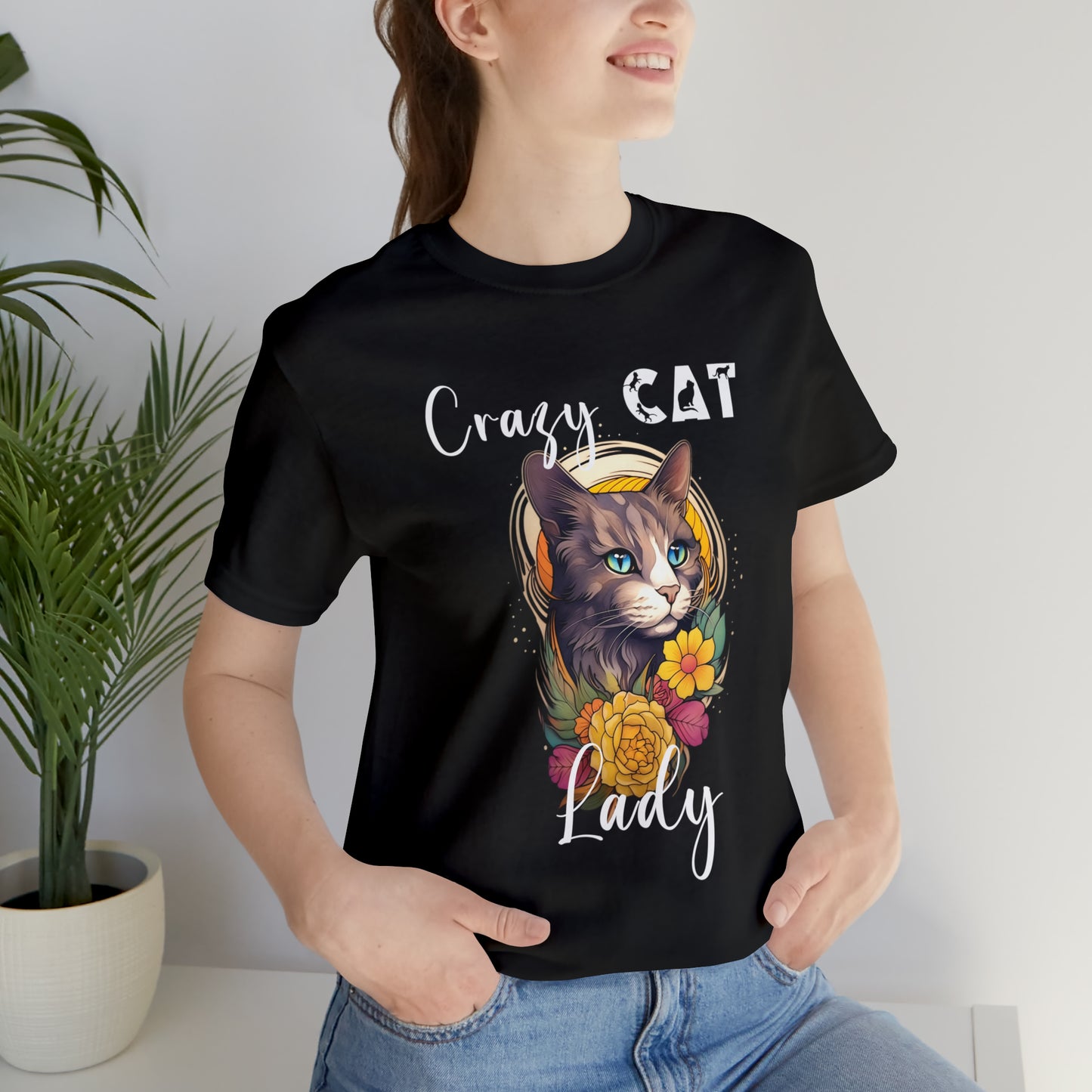 Women's T-Shirt, Crazy Cat Lady, Cat T-shirt, Funny T-Shirt, Gift For Women, Mom Gift, Mother's Day Gift, Cat Lover, Pet T-shirt,