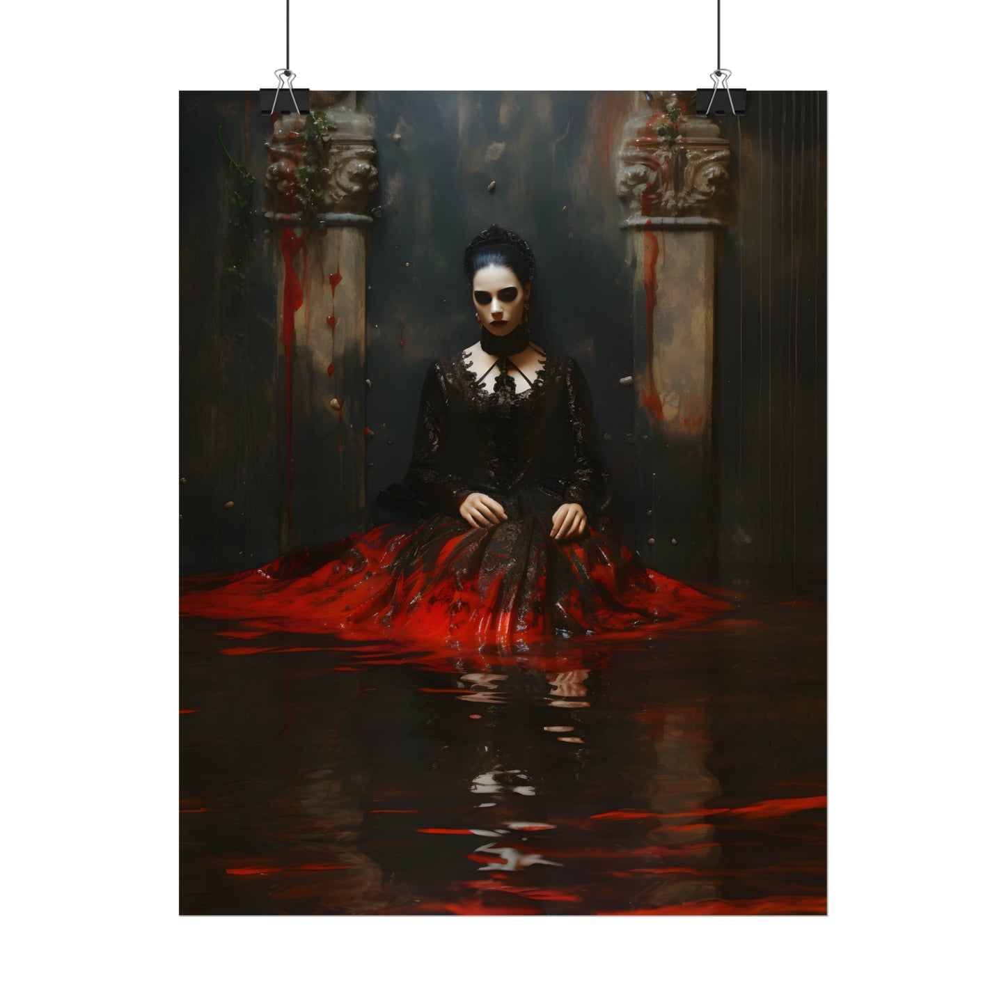 Countess Bathory, Elizabeth Portrait, Vampire Print, Bram Stoker Poster, Gothic Home Decor, Serial Killer Art