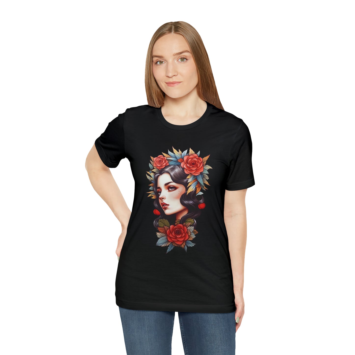 Women's Short Sleeve T-Shirt Tattoo Lady