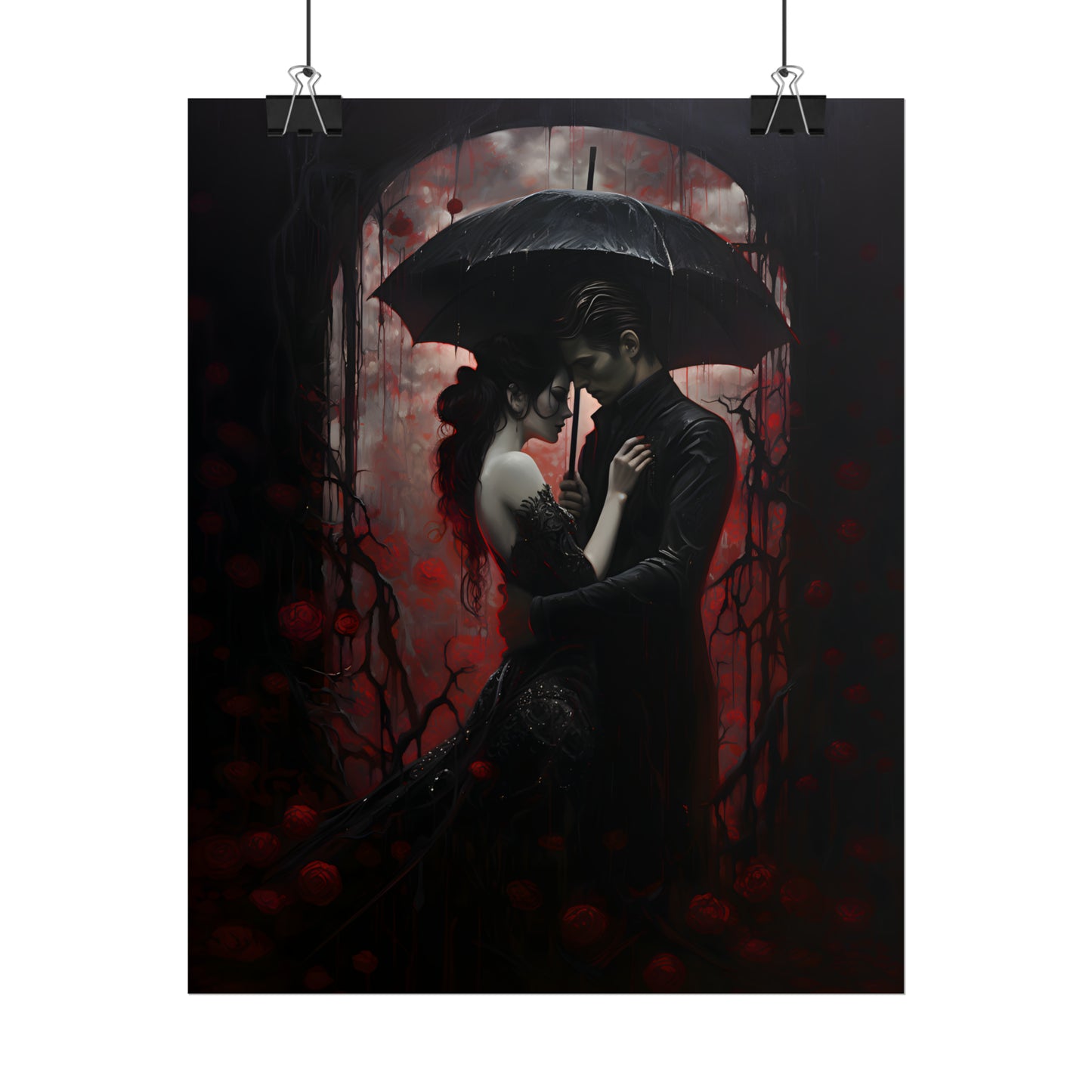 You Give Me Shelter, Gothic Romance Art, Valentines Day, Wall Art for Couples, Gothic Gift for, Dark Home Decor, Dark Academia