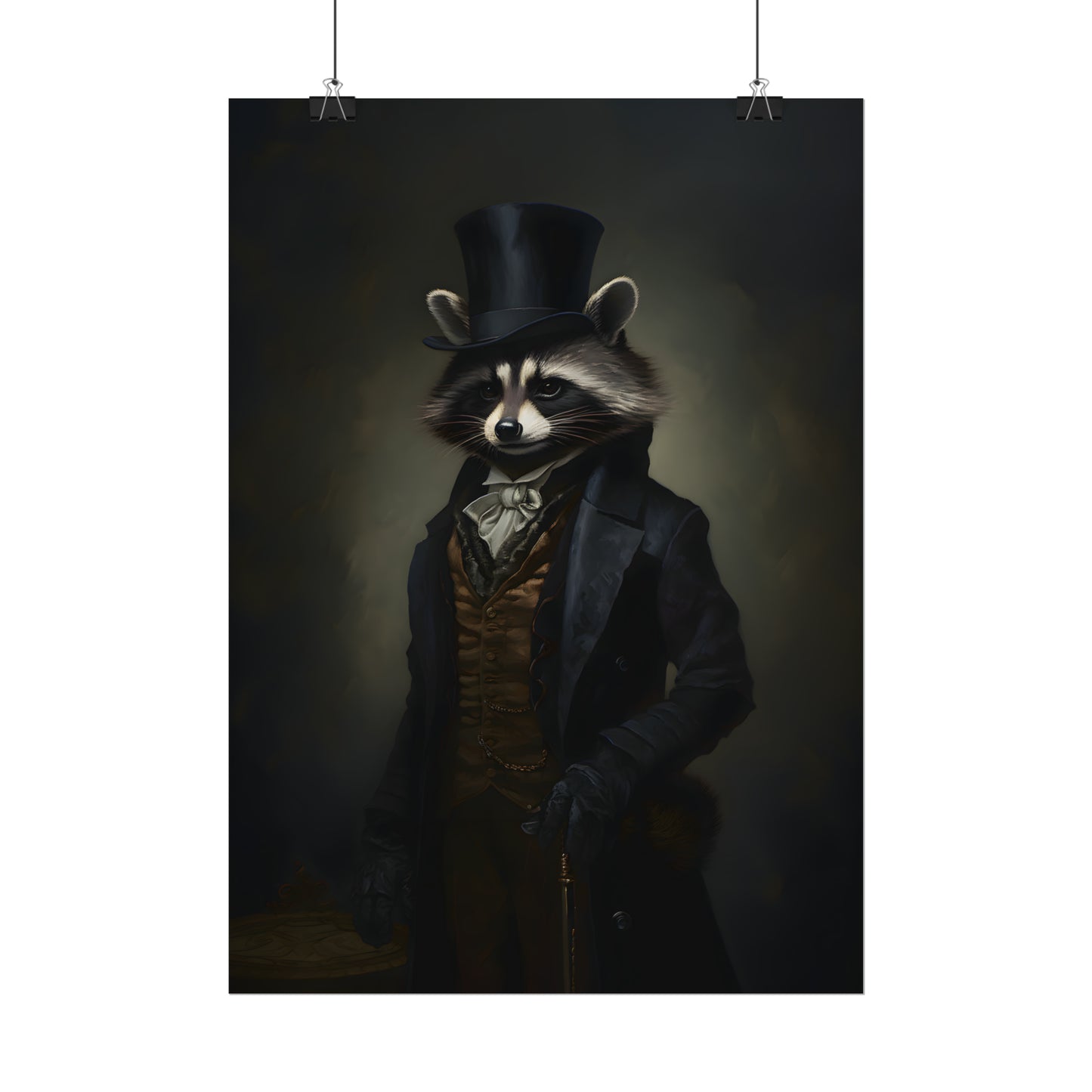 Mr Racoon, Animal in Clothes, Quirky Animal Art, Animal Portrait, Racoon Print, Victorian Racoon, Animal Wall Art