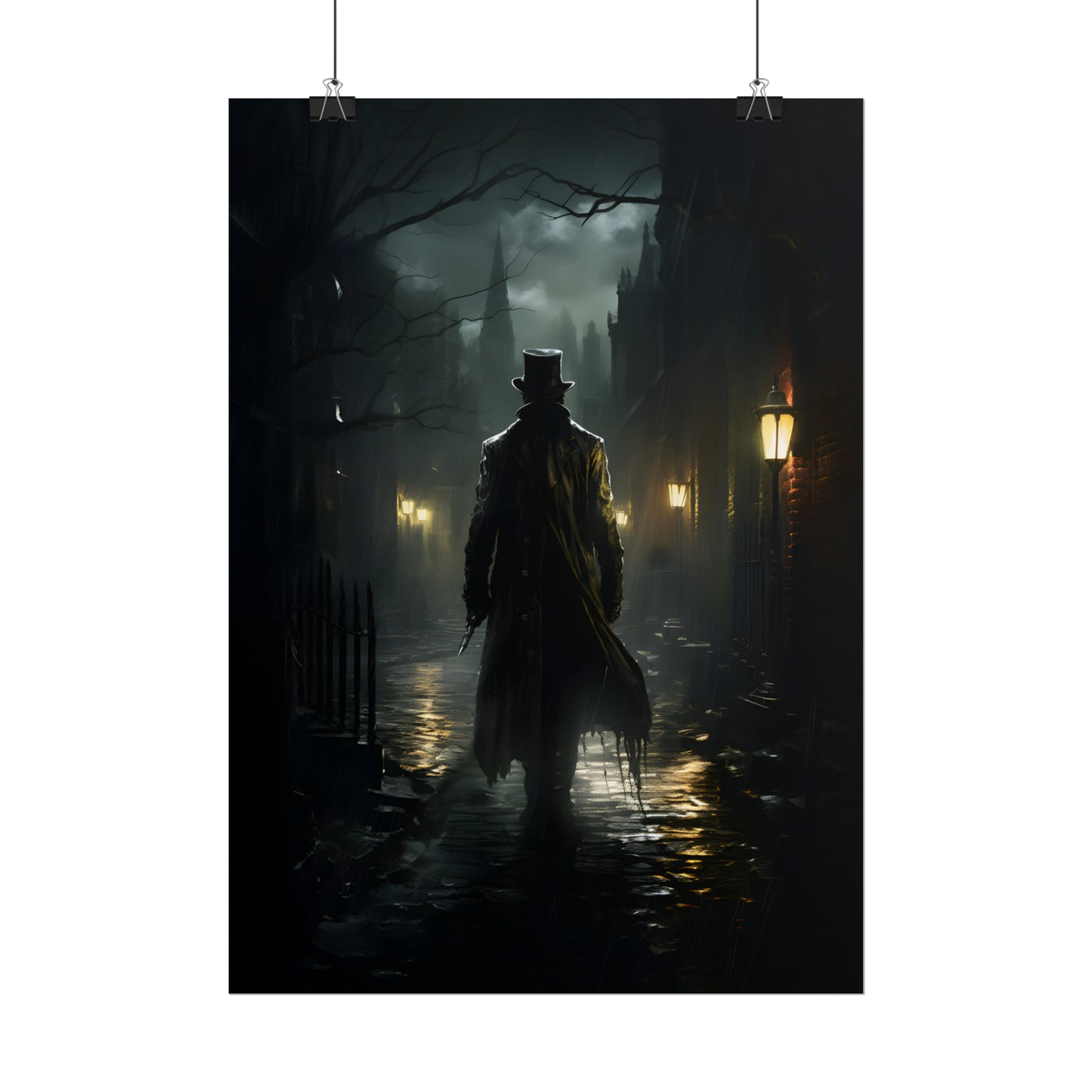 Jack The Ripper, Gothic Art Print, Victorian Style Poster, Gothic Gift, Victorian London, Gothic Home Decor, Dark Academia, Gothic Wall Art