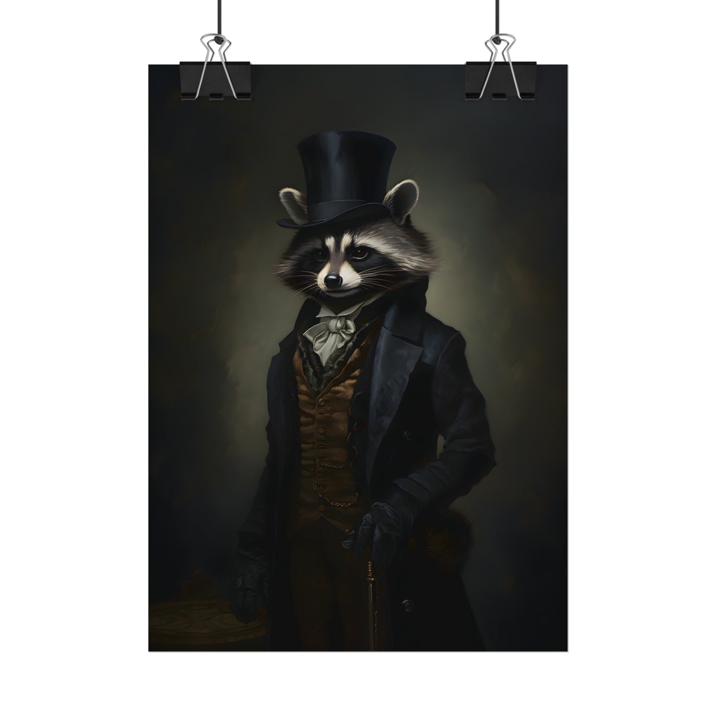 Mr Racoon, Animal in Clothes, Quirky Animal Art, Animal Portrait, Racoon Print, Victorian Racoon, Animal Wall Art