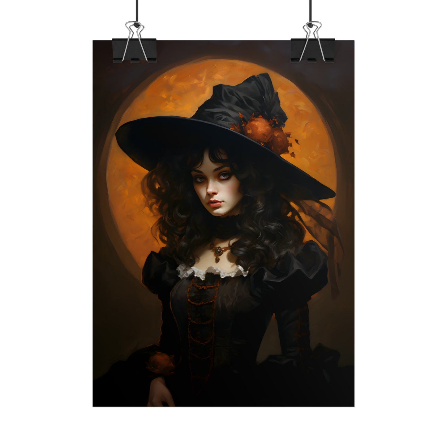 Victorian Witch, Gothic Witch Print, Dark Fantasy Poster, Halloween Decor, Goth Wall Art, Witch Art Print, Gothic Gift, Pagan Decor,