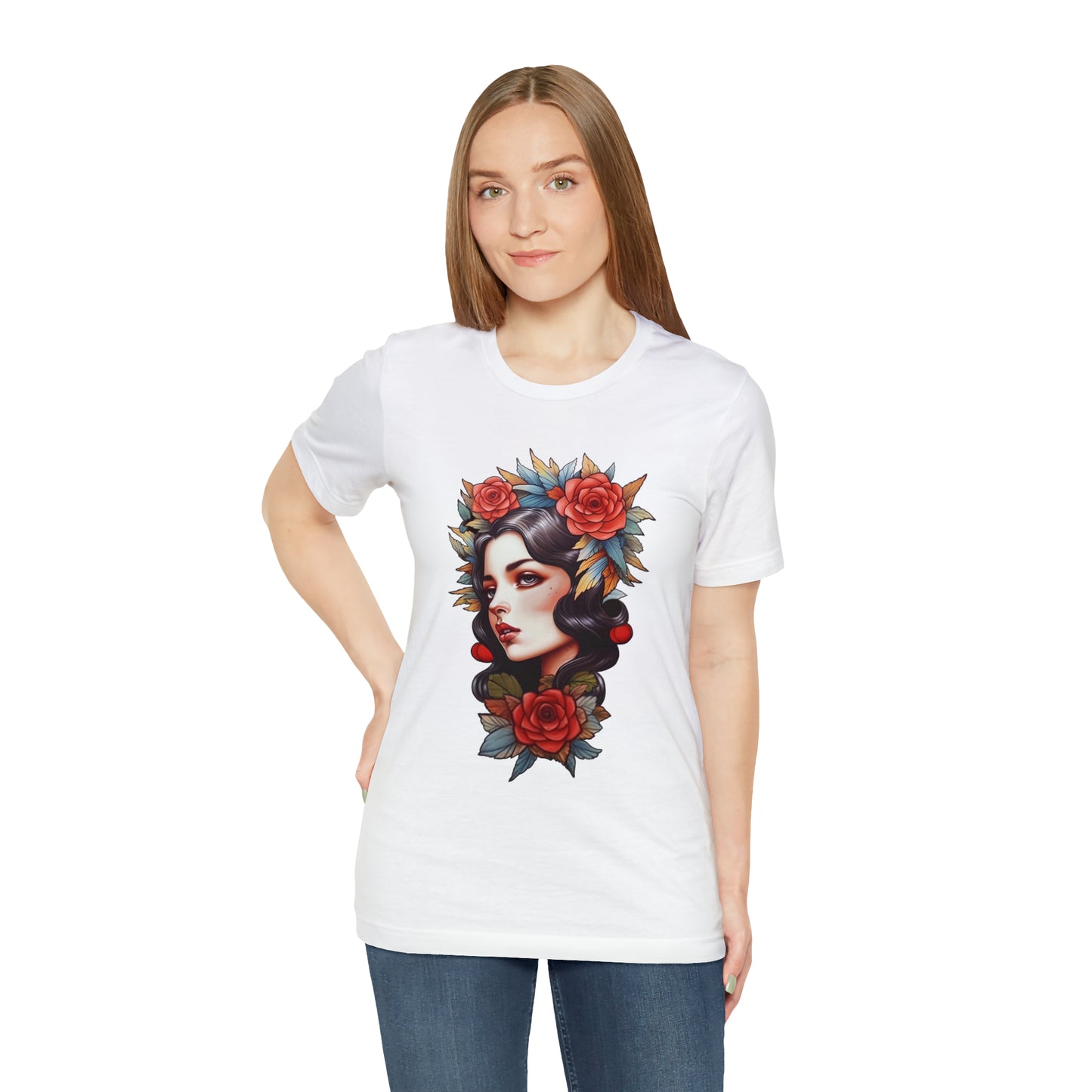 Women's Short Sleeve T-Shirt Tattoo Lady