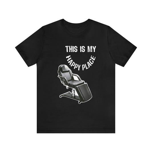 Women's This Is My Happy Place Tattoo T-shirt, Funny T-shirt