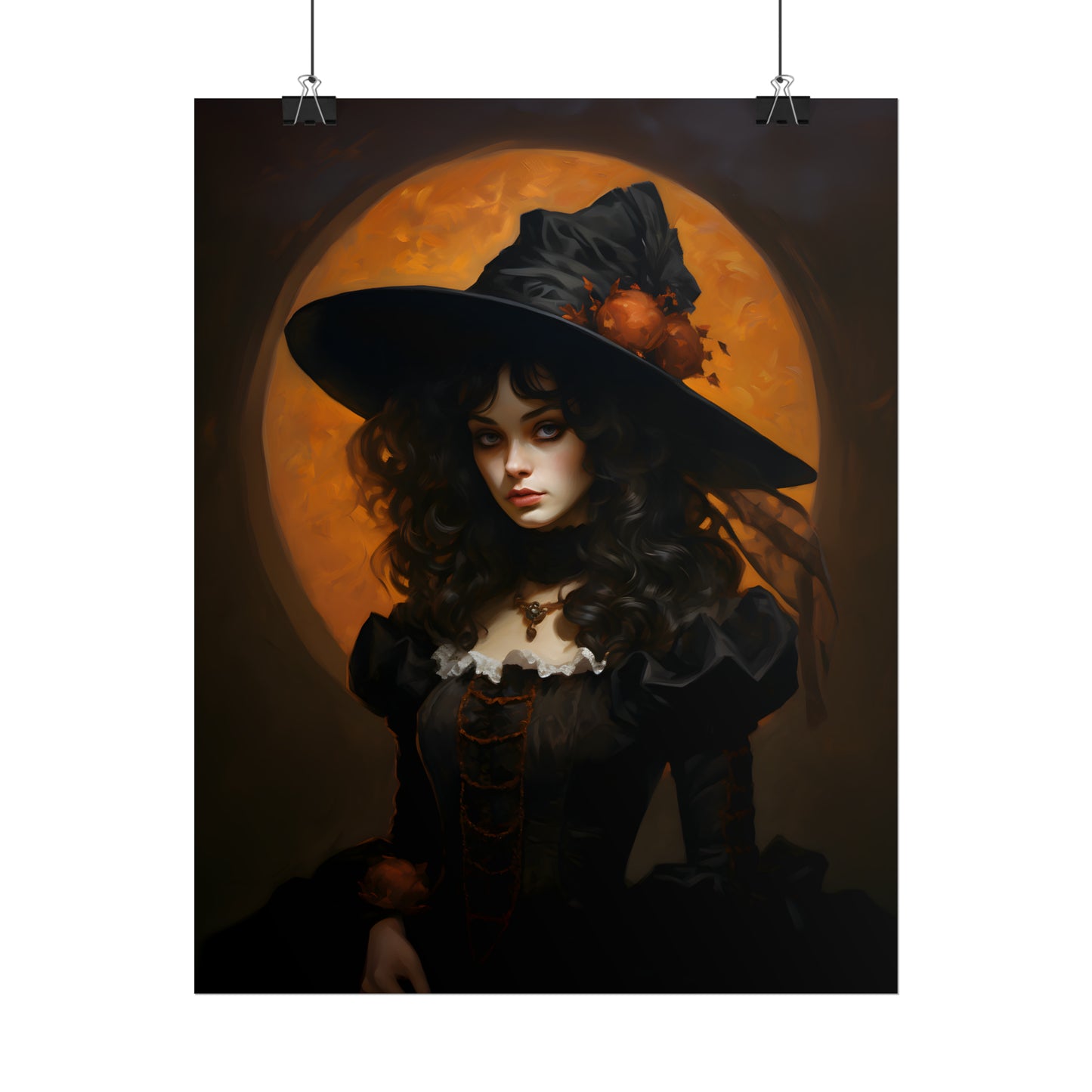 Victorian Witch, Gothic Witch Print, Dark Fantasy Poster, Halloween Decor, Goth Wall Art, Witch Art Print, Gothic Gift, Pagan Decor,