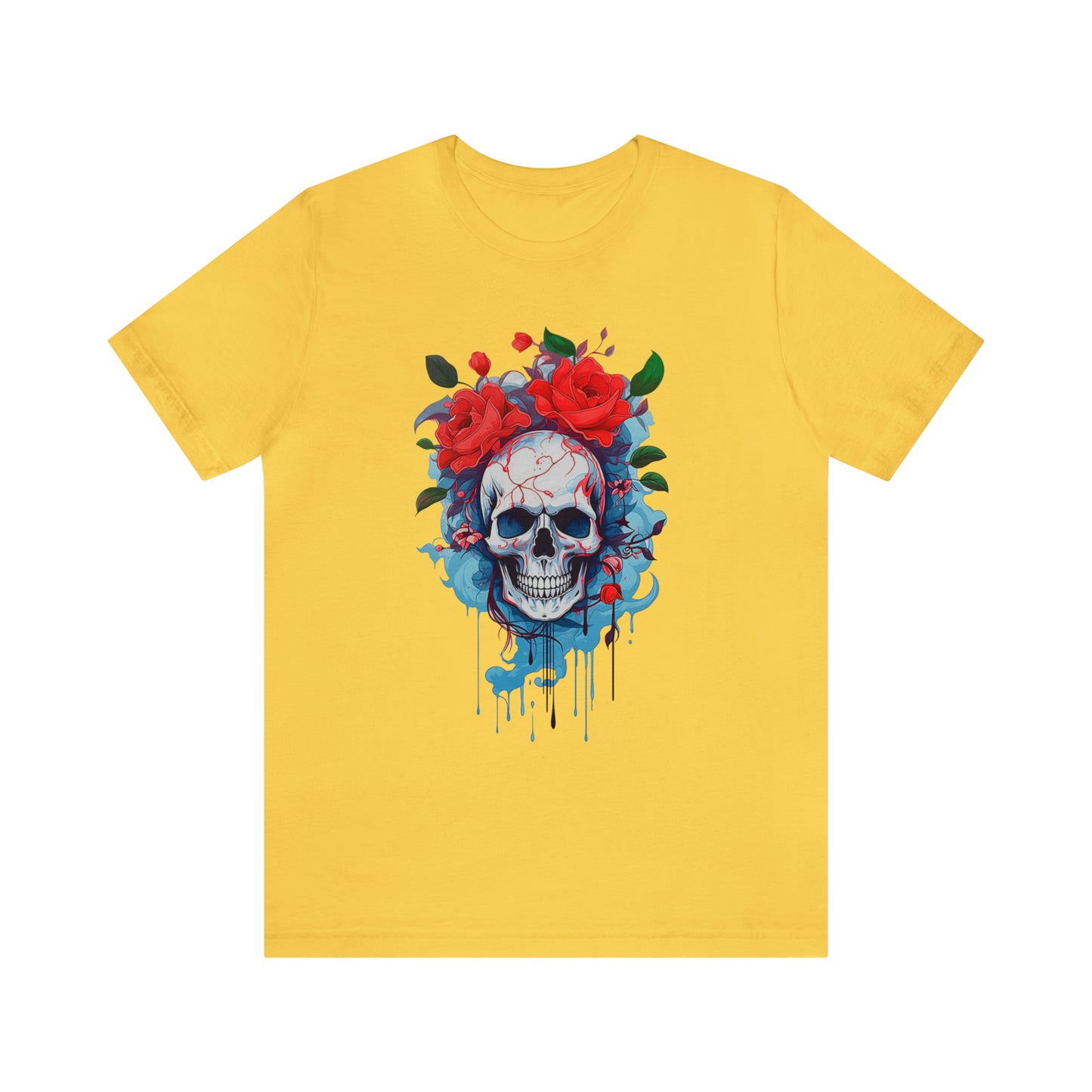 Men's T-Shirt Watercolour skull, Skull T-shirt, tattoo t-shirt, skulls and roses