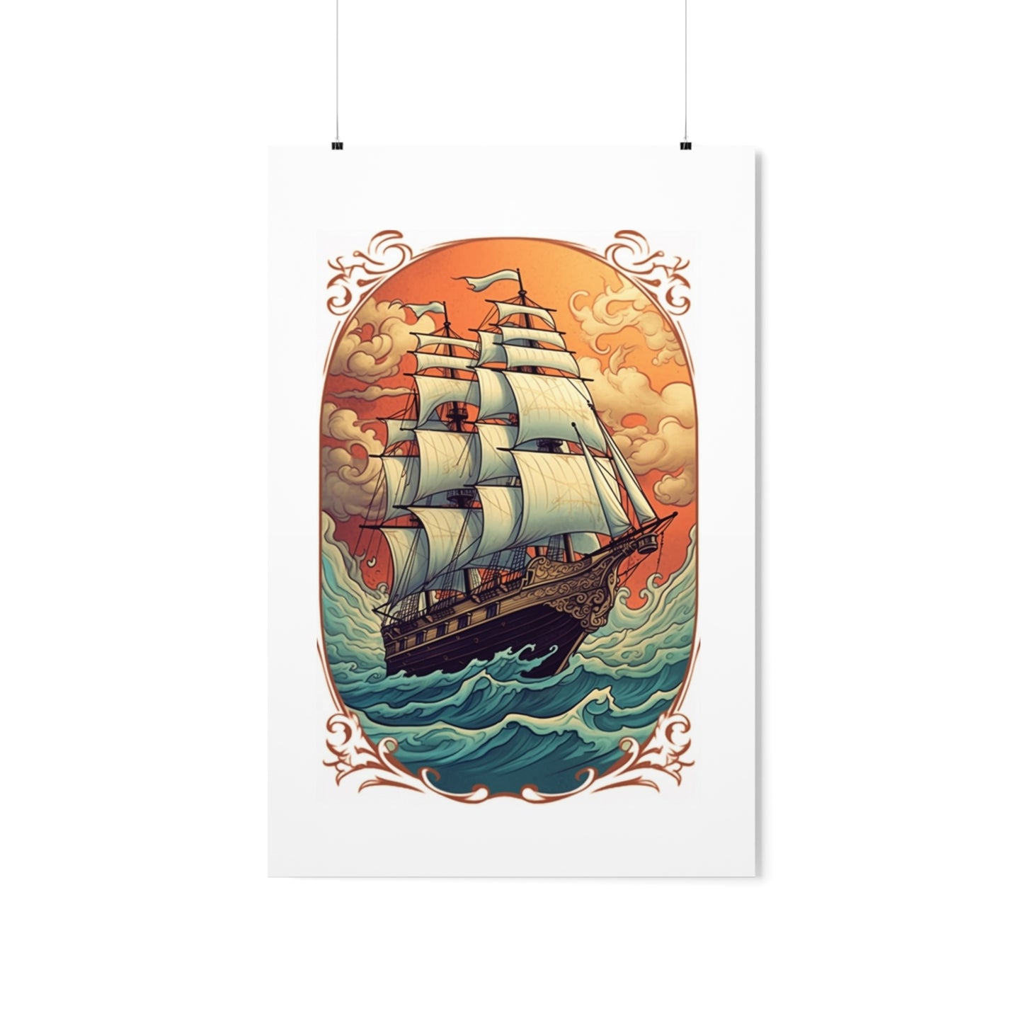 Vintage Ship Tattoo Poster