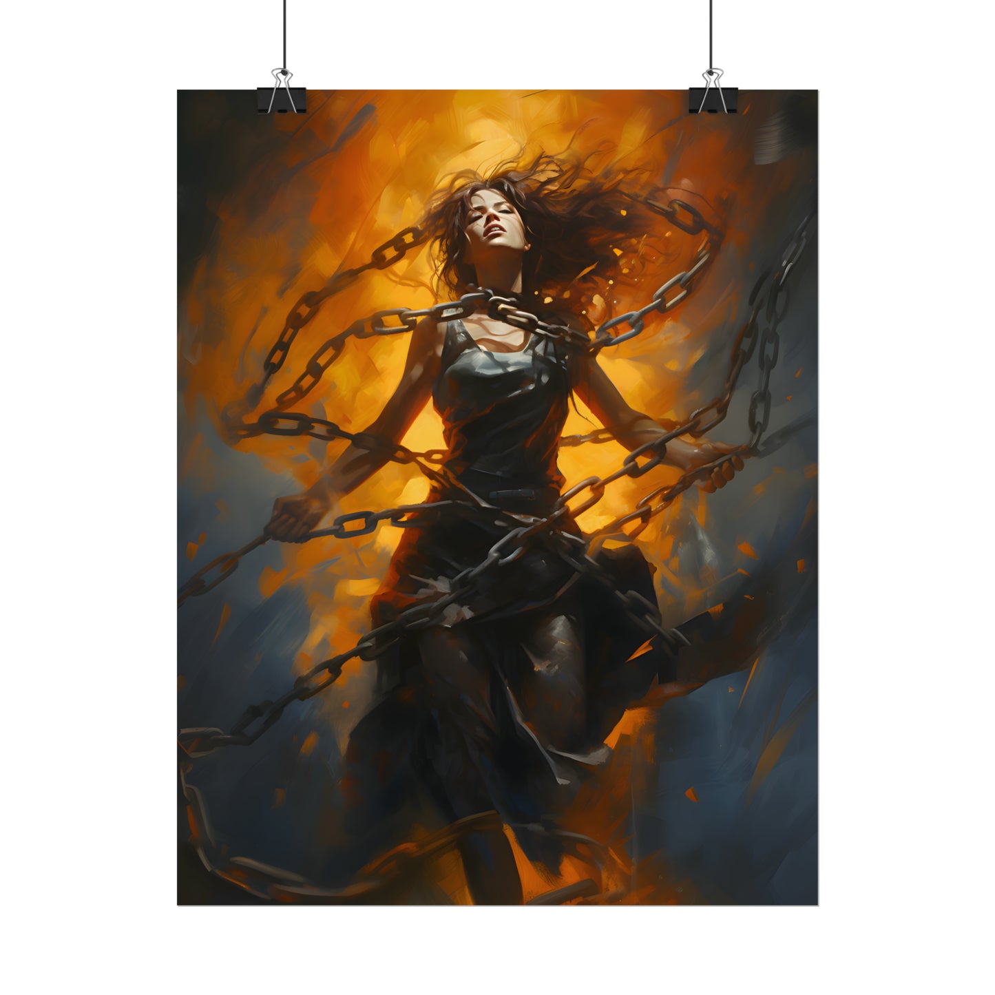 Breaking Free Art Print, Empowerment Wall Art, Female Strength Poster, Feminine Gift, Independence Oil Painting, Powerful Home Decor, Self Love Piece