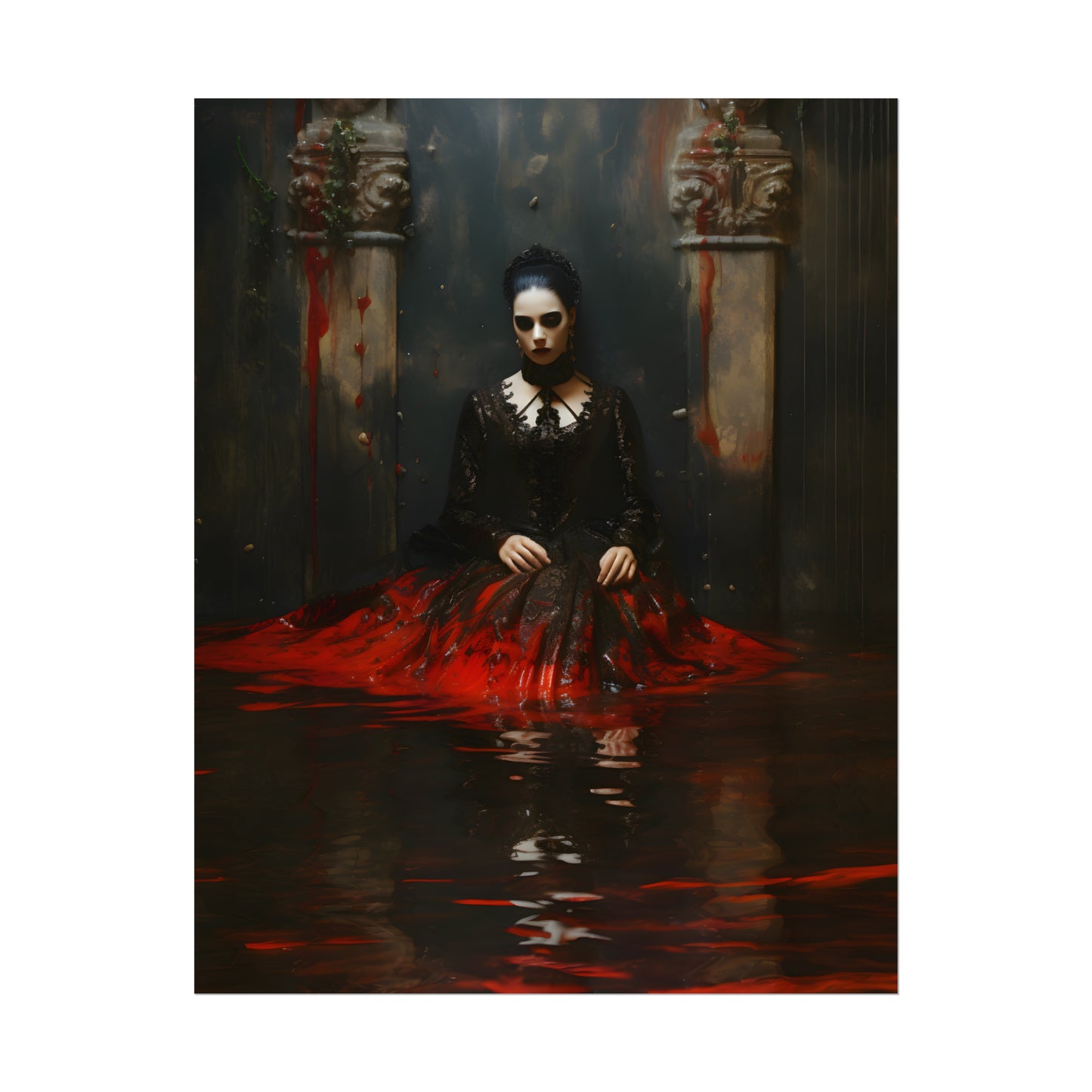 Countess Bathory, Elizabeth Portrait, Vampire Print, Bram Stoker Poster, Gothic Home Decor, Serial Killer Art