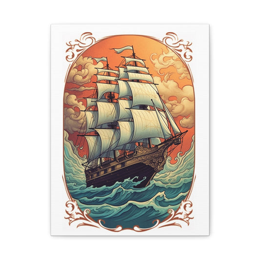 Matte Canvas Vintage Ship