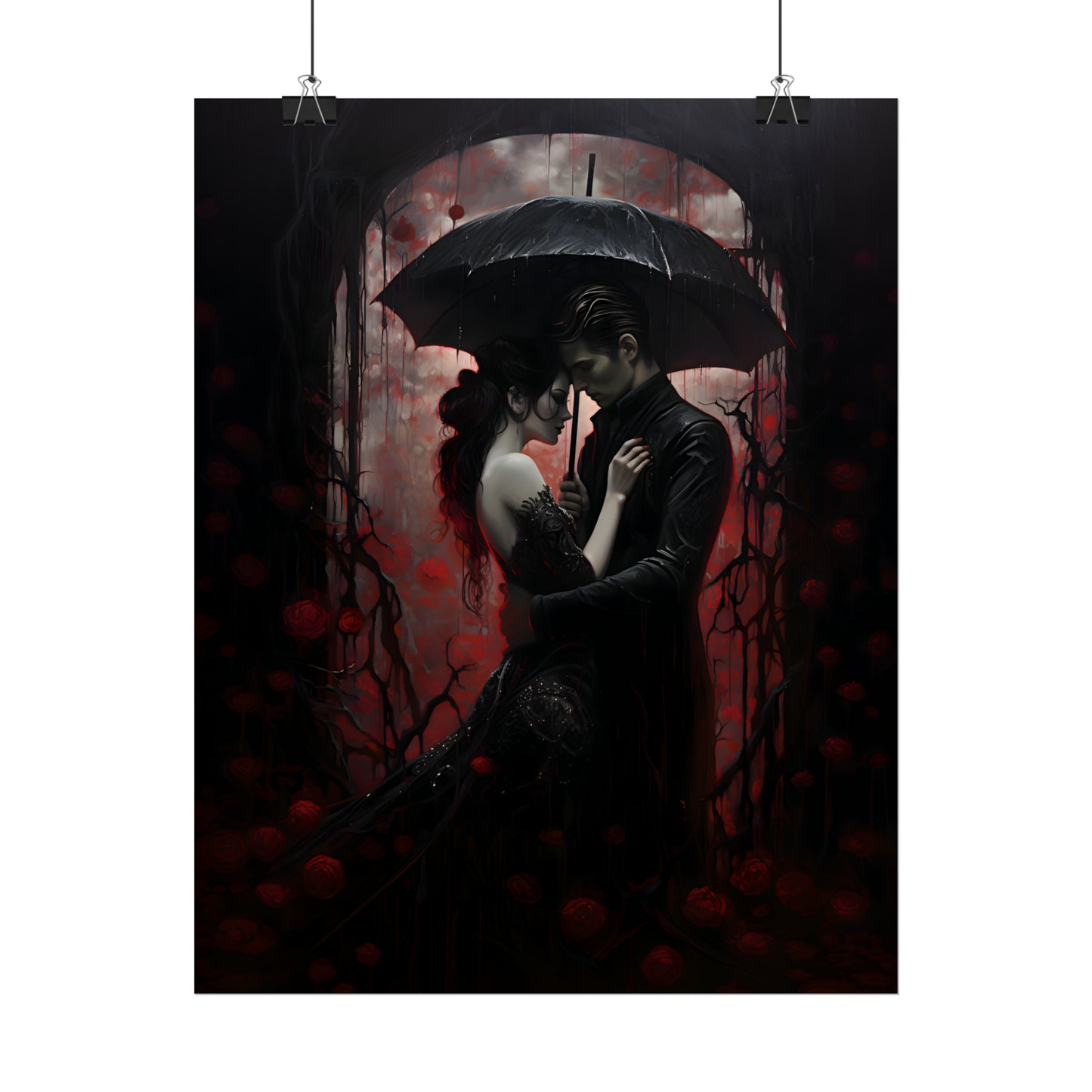 You Give Me Shelter, Gothic Romance Art, Valentines Day, Wall Art for Couples, Gothic Gift for, Dark Home Decor, Dark Academia