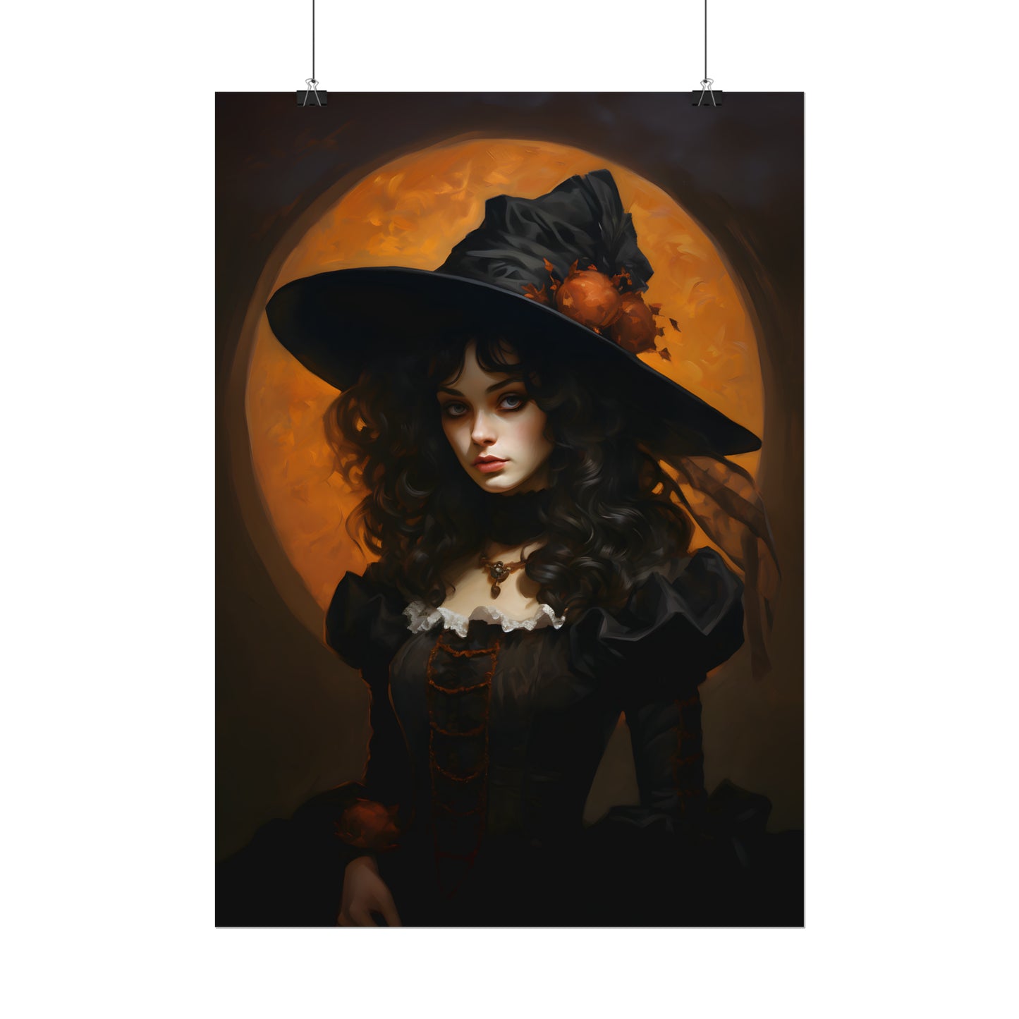 Victorian Witch, Gothic Witch Print, Dark Fantasy Poster, Halloween Decor, Goth Wall Art, Witch Art Print, Gothic Gift, Pagan Decor,