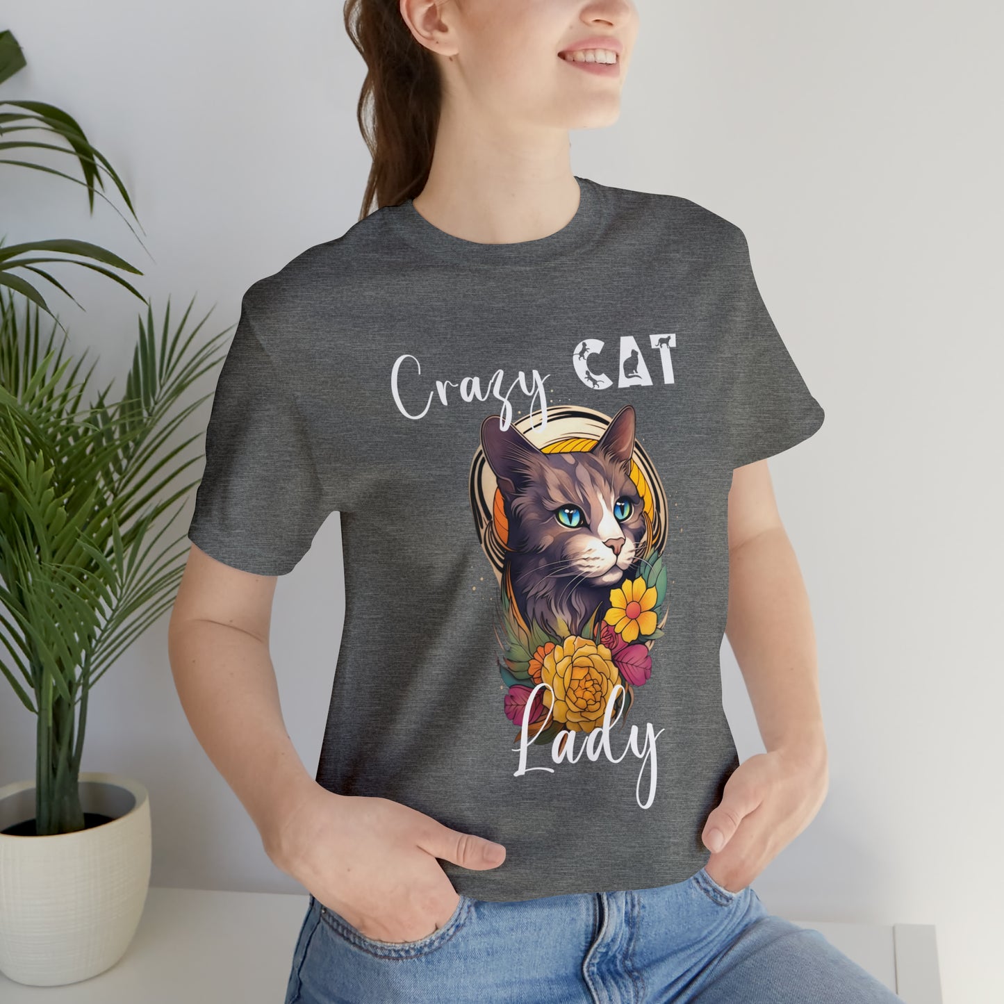 Women's T-Shirt, Crazy Cat Lady, Cat T-shirt, Funny T-Shirt, Gift For Women, Mom Gift, Mother's Day Gift, Cat Lover, Pet T-shirt,