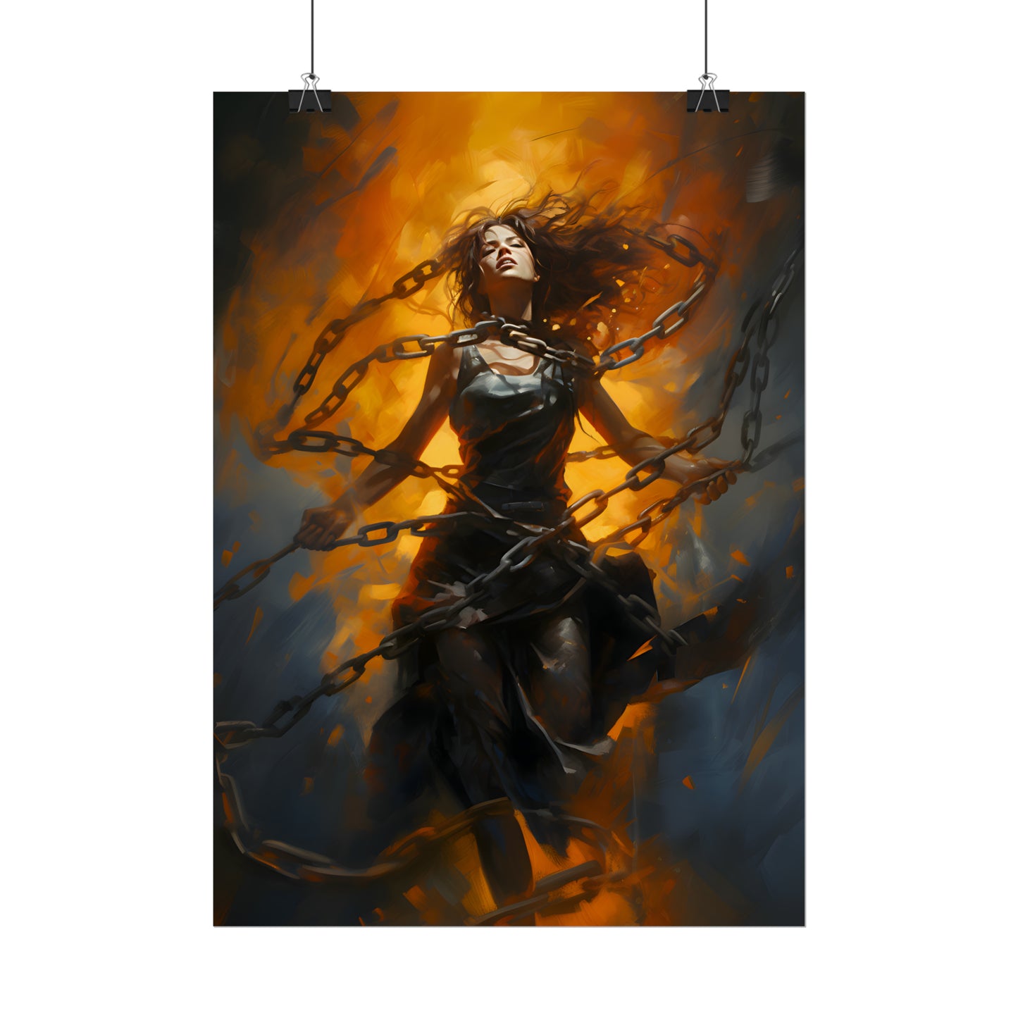 Breaking Free Art Print, Empowerment Wall Art, Female Strength Poster, Feminine Gift, Independence Oil Painting, Powerful Home Decor, Self Love Piece