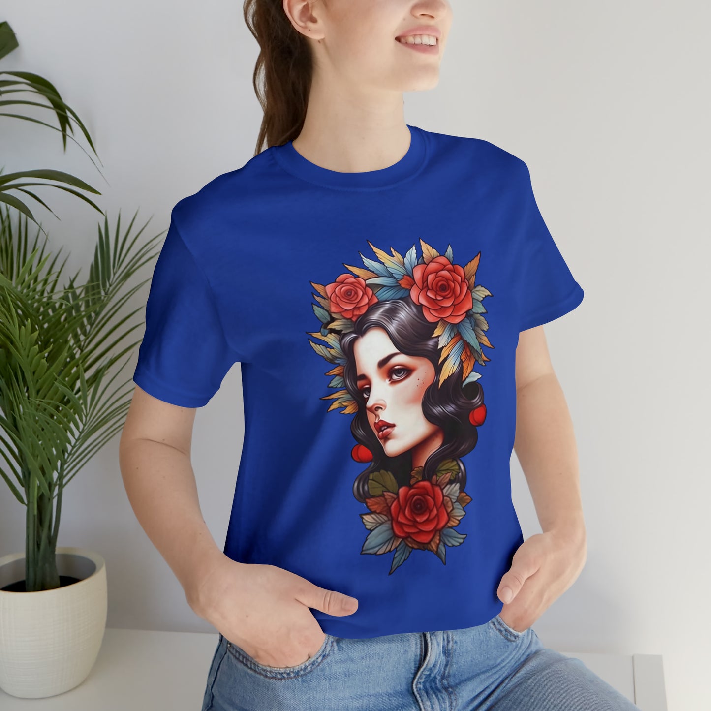 Women's Short Sleeve T-Shirt Tattoo Lady