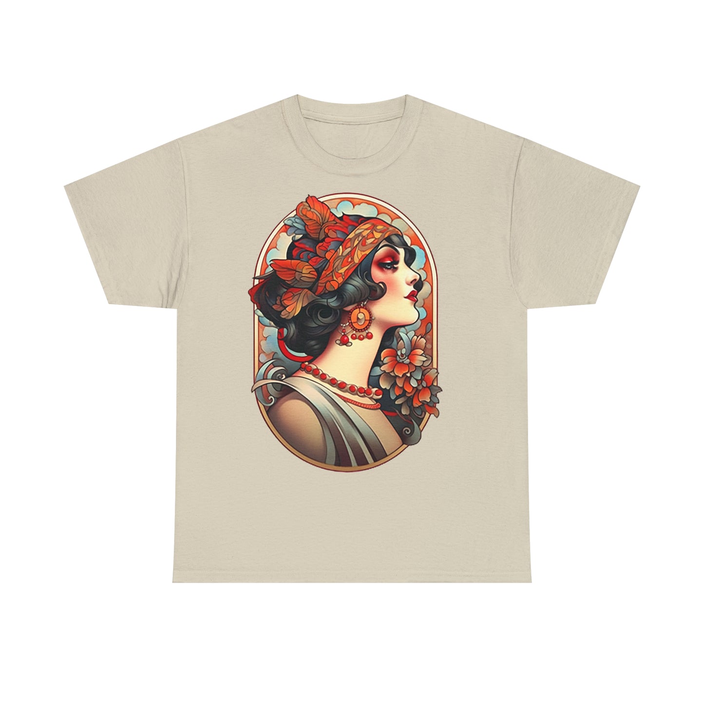 Men's Tattoo T-Shirt Traditional Style Lady