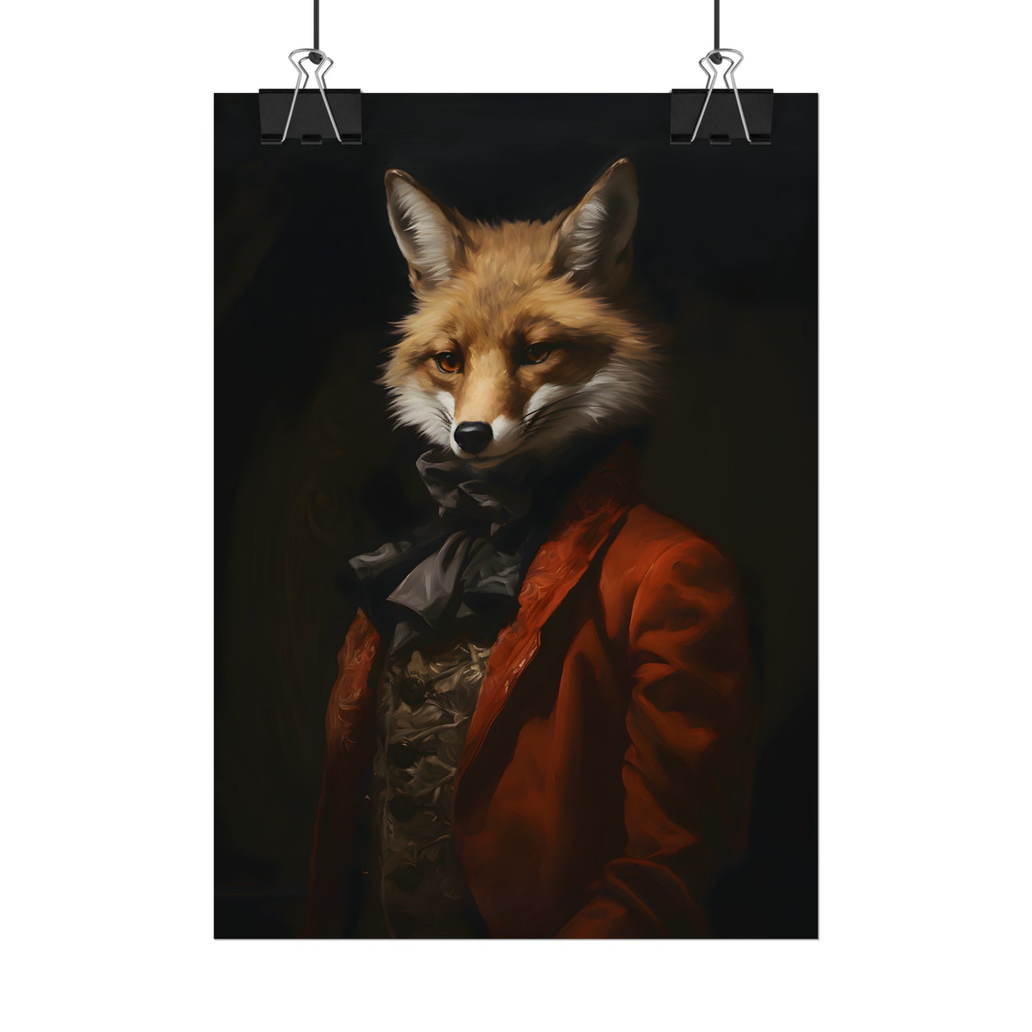 Mr Fox, Animal in Clothes, Quirky Animal Art, Animal Portrait, Fox Art Print, Victorian Animal, Animal Wall Art, Fox Lover Gift