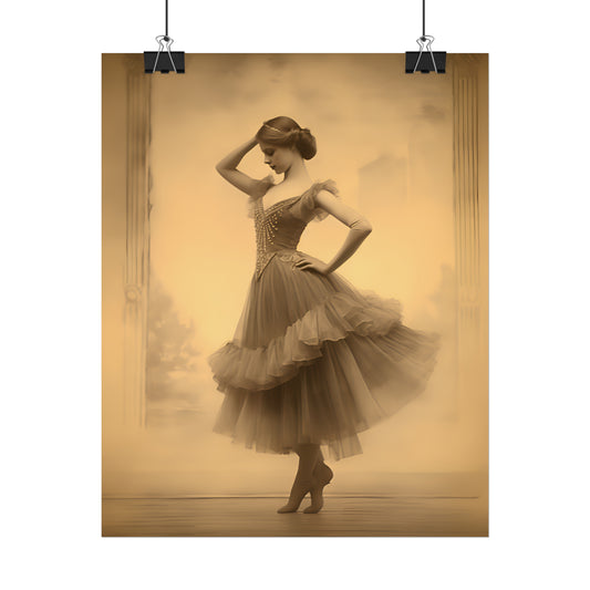 Victorian Ballerina Print, Vintage Style Ballerina, Classic Elegant Photo, Beautiful Dancer Painting, Antique Looking Picture