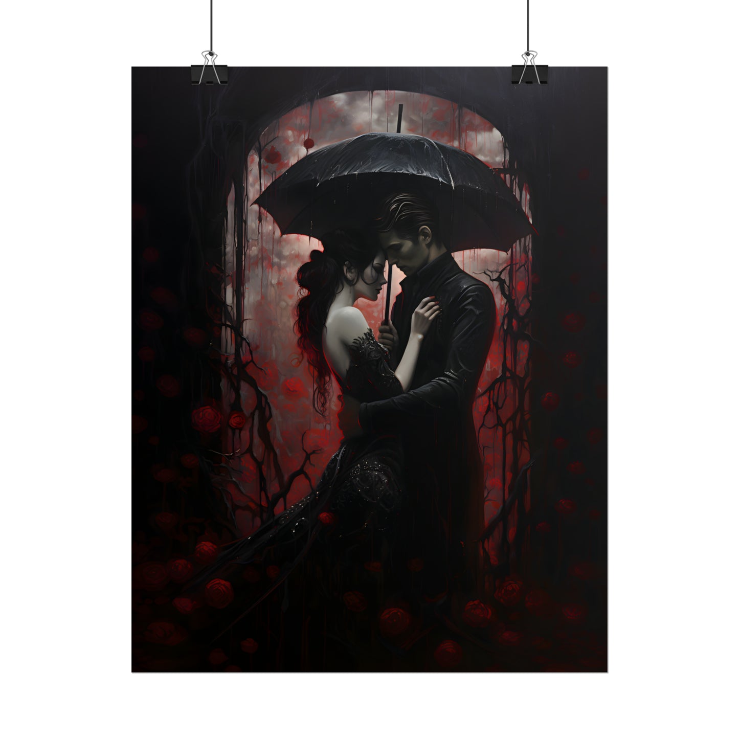 You Give Me Shelter, Gothic Romance Art, Valentines Day, Wall Art for Couples, Gothic Gift for, Dark Home Decor, Dark Academia