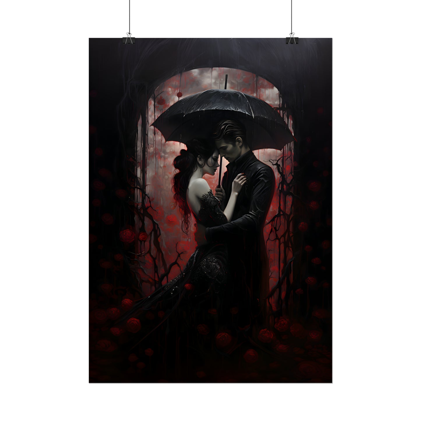 You Give Me Shelter, Gothic Romance Art, Valentines Day, Wall Art for Couples, Gothic Gift for, Dark Home Decor, Dark Academia