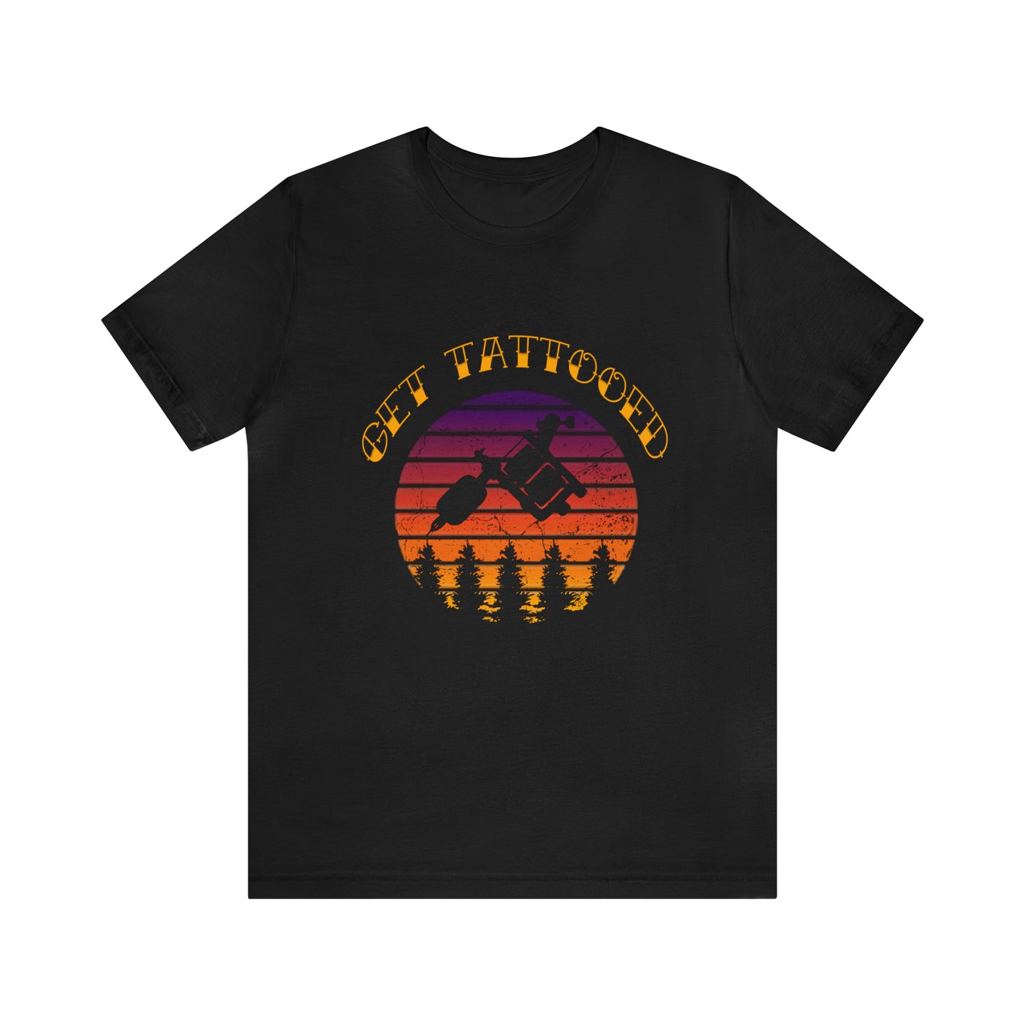 Men's Tee, Get Tattooed, Retro Sunset, Men's T-shirt, Tattoo Clothing