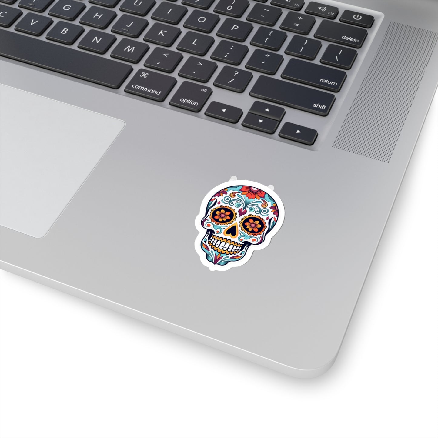 Cut White Background Sticker Sugar Skull Design, Day Of The Dead Sticker, Halloween Sticker