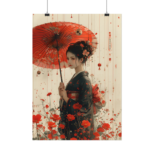 Geisha Wall Art, Japanese Wall Decor, Asian Wall Art, Geisha Painting, Japanese Gift Idea